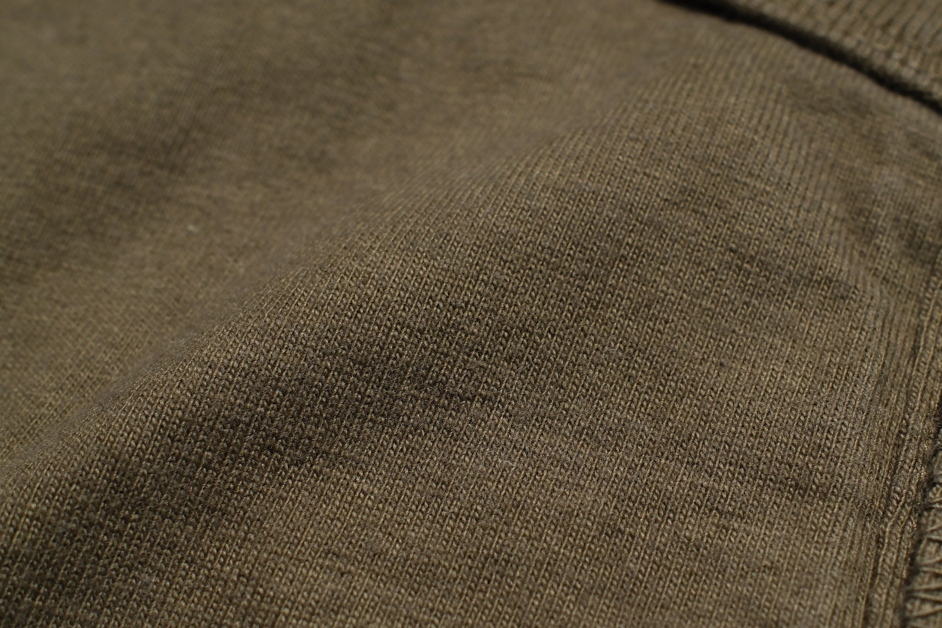 The Flat Head 9oz Loopwheeled L/S Henley Tee (Olive)