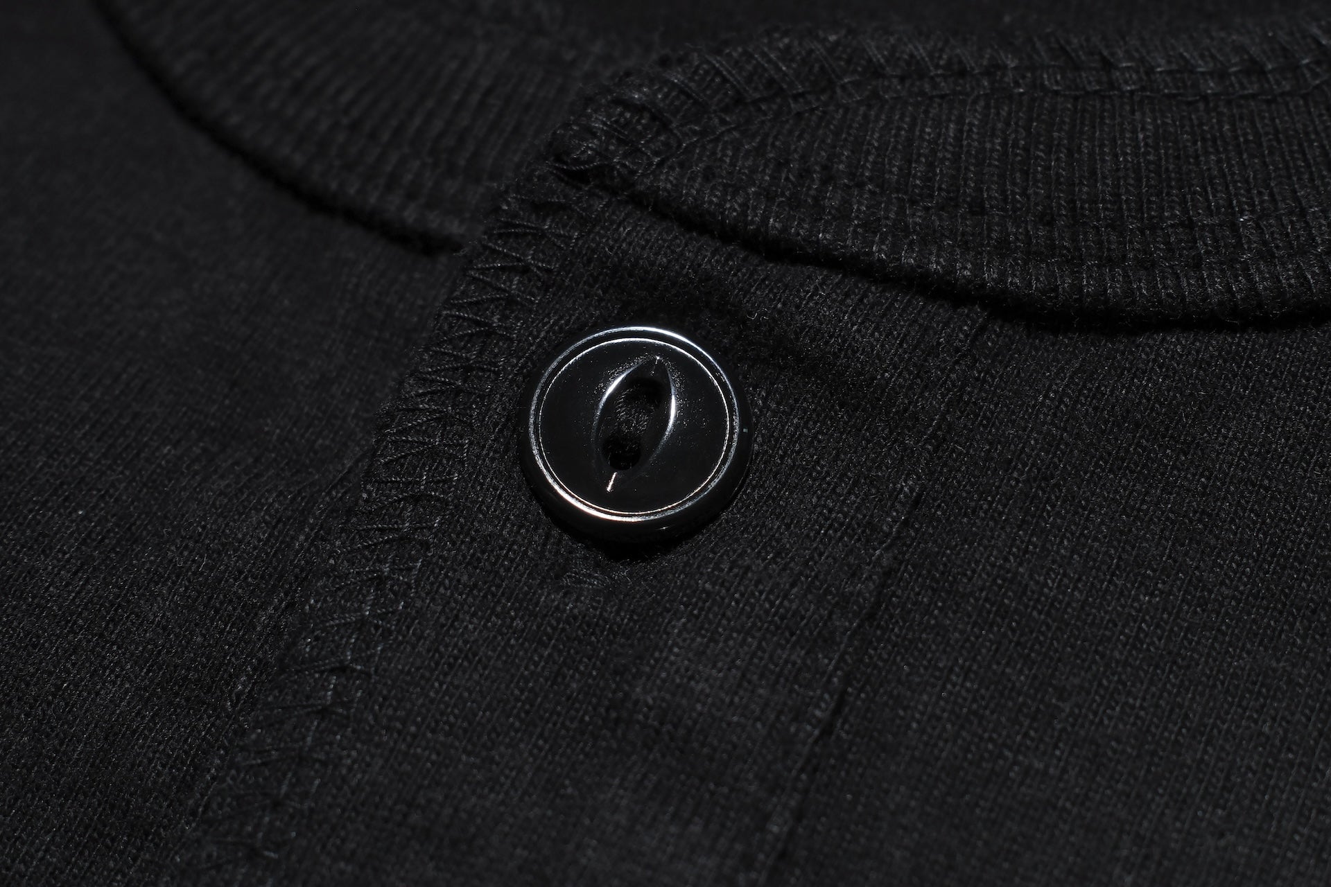 The Flat Head 9oz Loopwheeled L/S Henley Tee (Black)