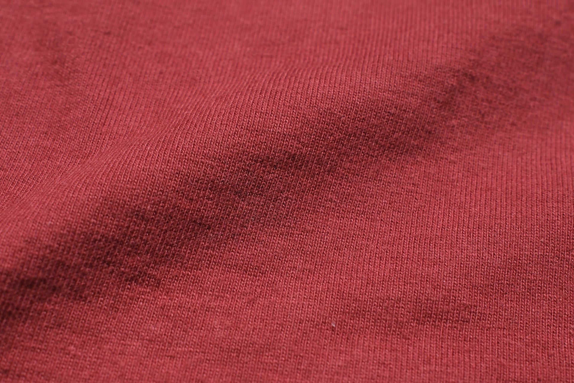 The Flat Head 9oz Loopwheel L/S Plain Tee (Burgundy)