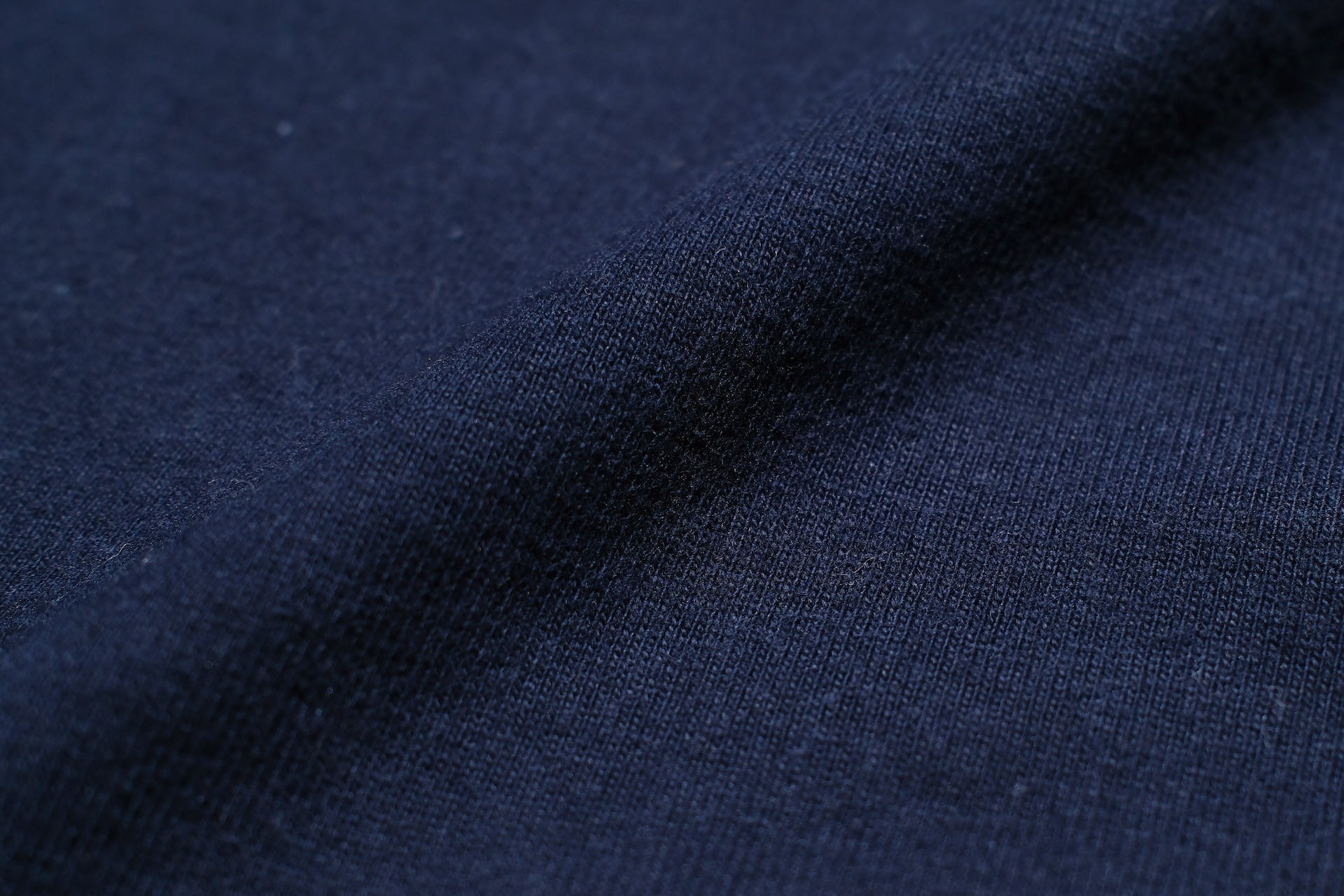 The Flat Head 9oz Loopwheel L/S Plain Tee (Navy)