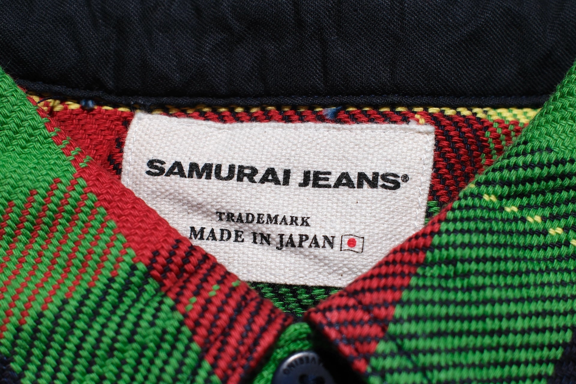 Samurai Indigo Dyed Heavyweight Flannel Workshirt (Lumberjack Green)