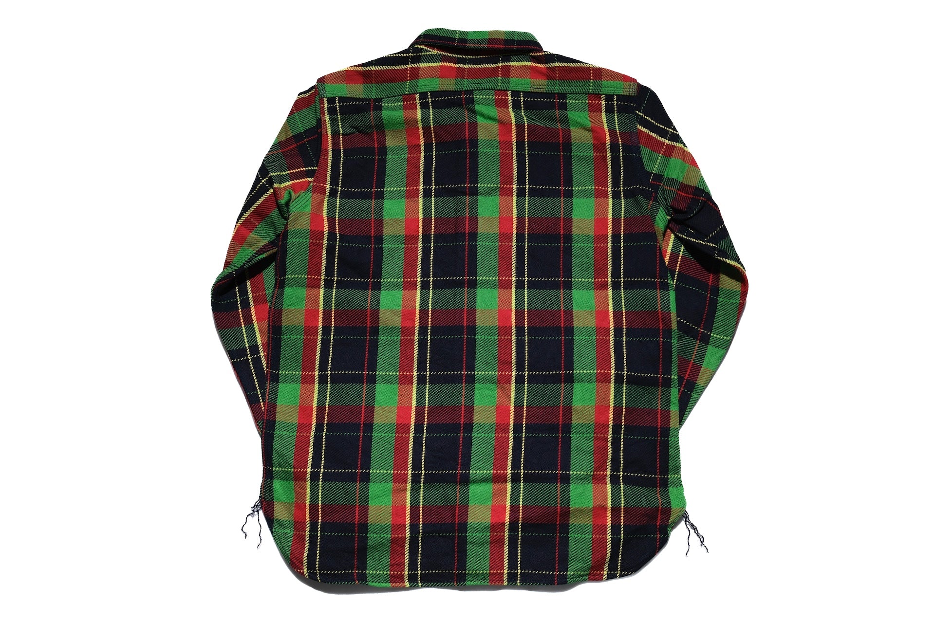 Samurai Indigo Dyed Heavyweight Flannel Workshirt (Lumberjack Green)