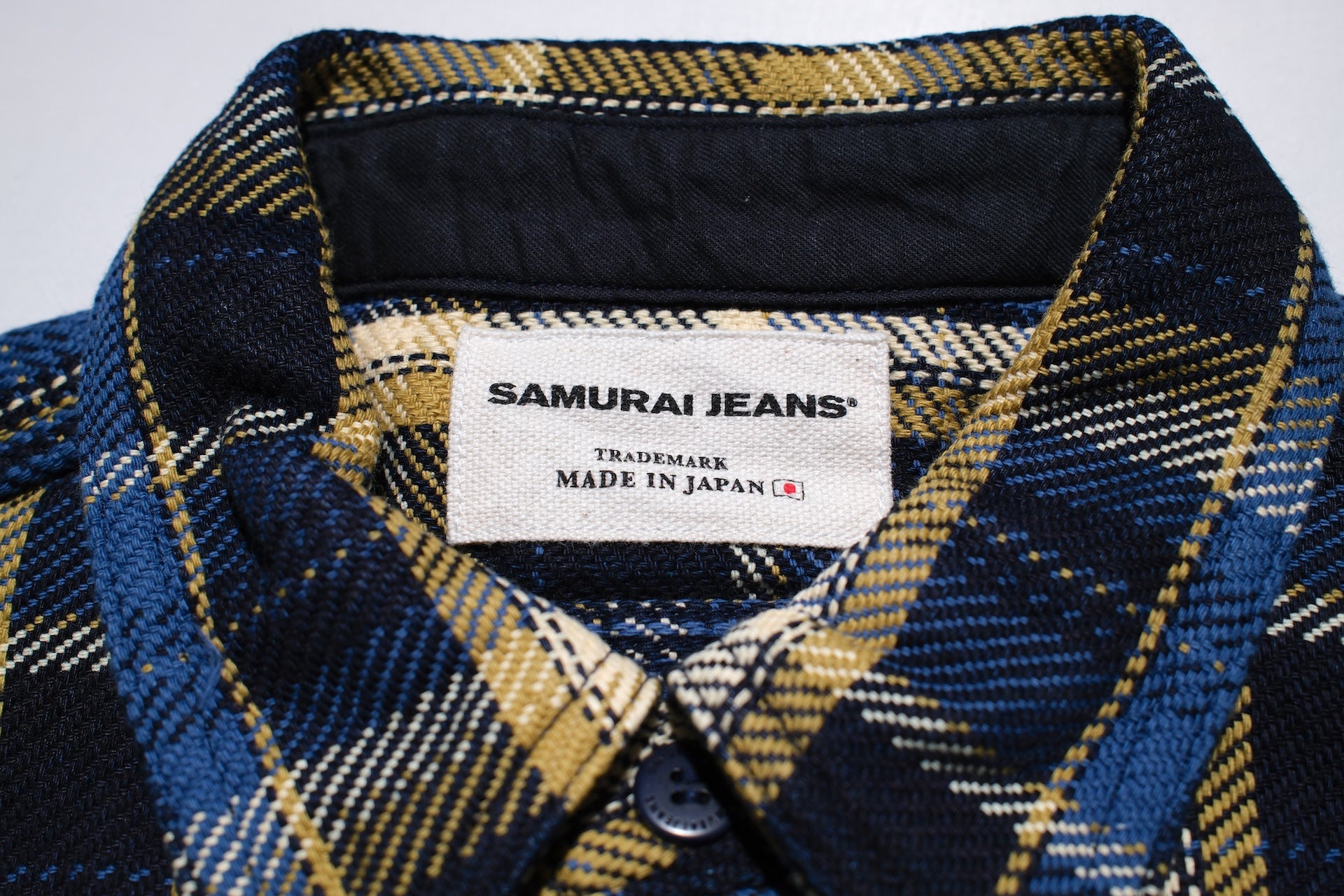 Samurai Indigo Dyed Heavyweight Flannel Workshirt (Ocean Blue)