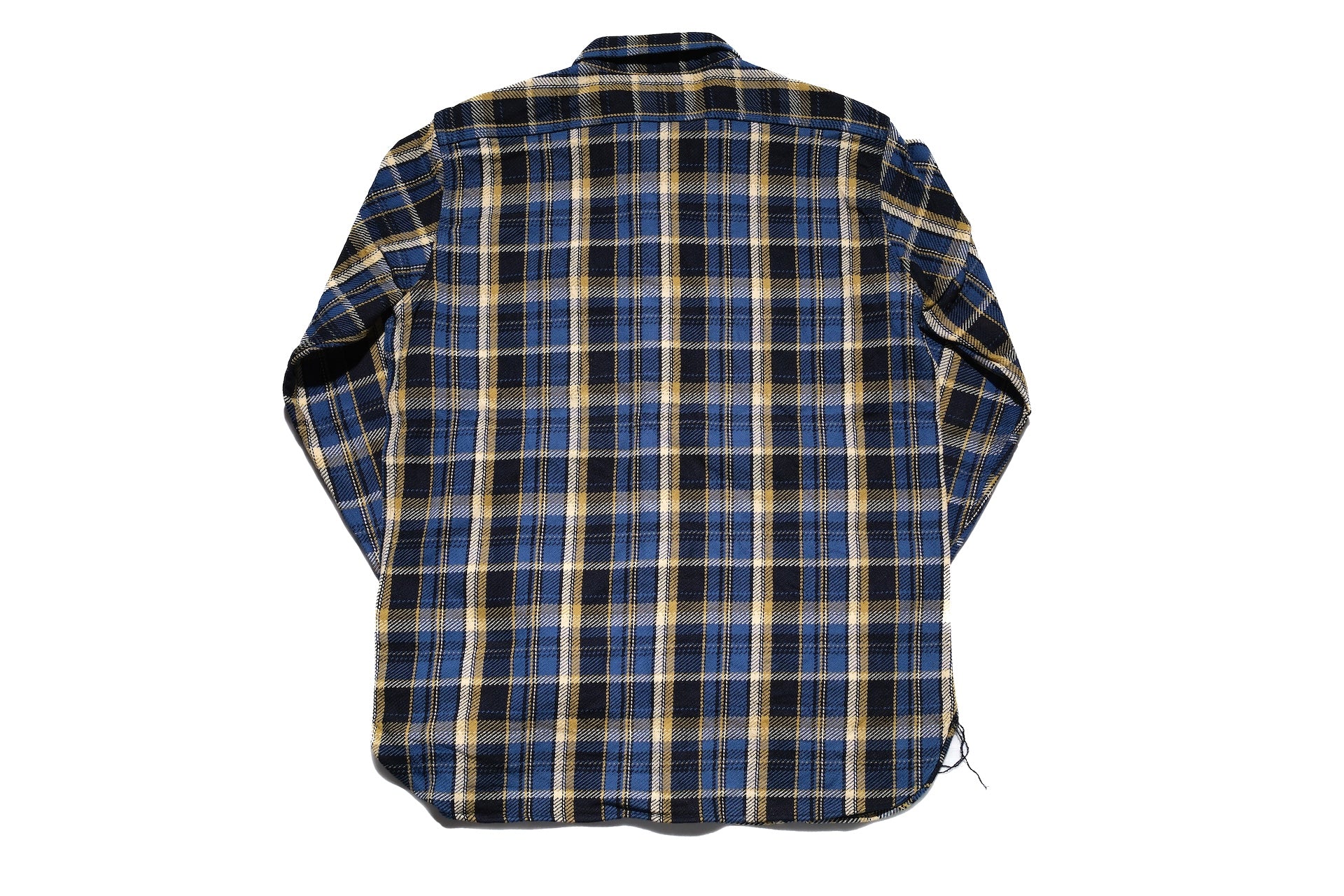 Samurai Indigo Dyed Heavyweight Flannel Workshirt (Ocean Blue)