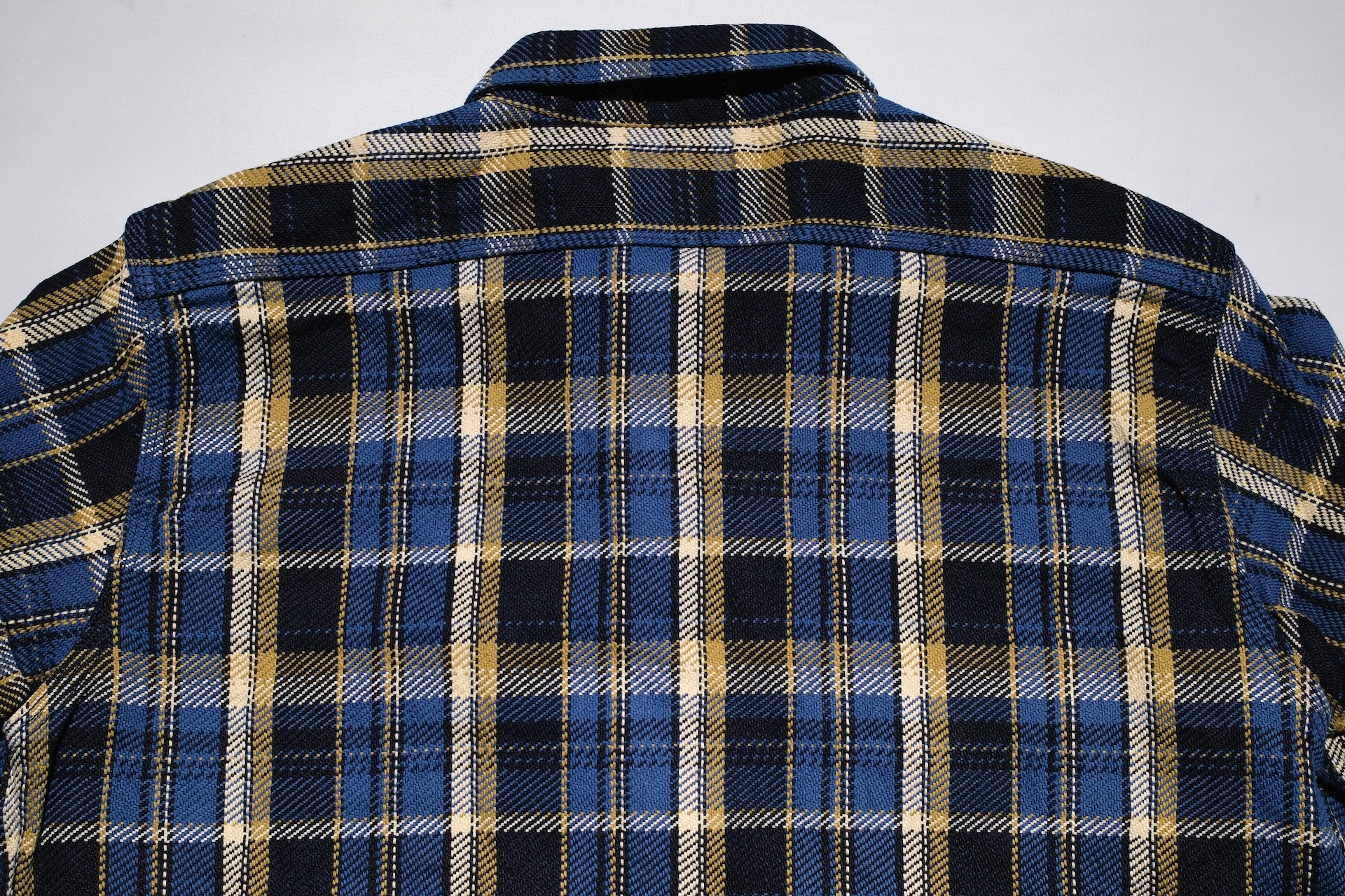 Samurai Indigo Dyed Heavyweight Flannel Workshirt (Ocean Blue)