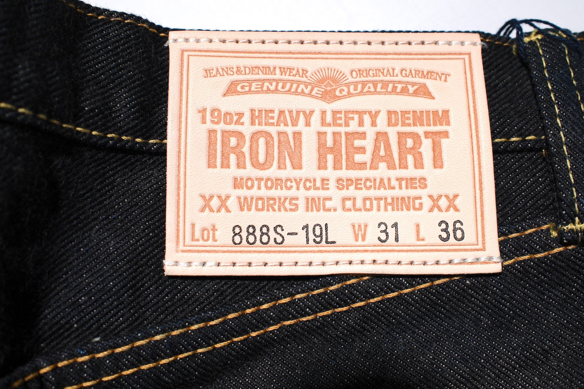 Iron Heart 19oz 888S-19L Denim (Straight Tapered Fit)