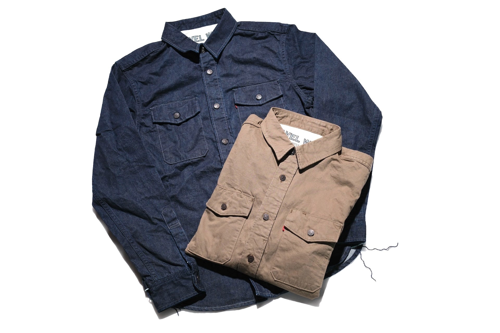 UES 9.5oz Selvage Duck Canvas Travelling Shirt (Vintage Olive)