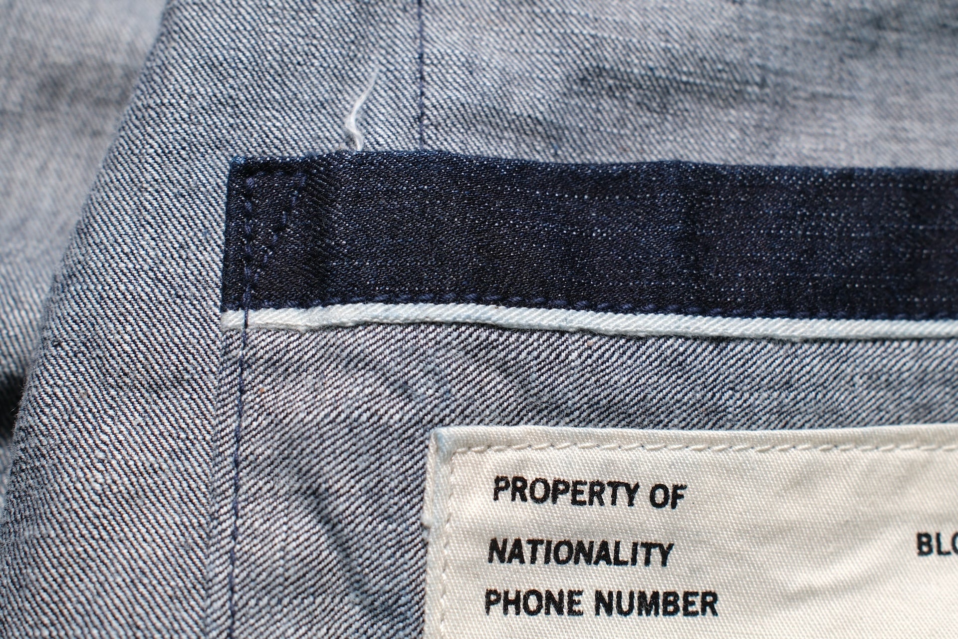 UES 9.5oz Indigo Dyed Selvage Denim Travelling Shirt