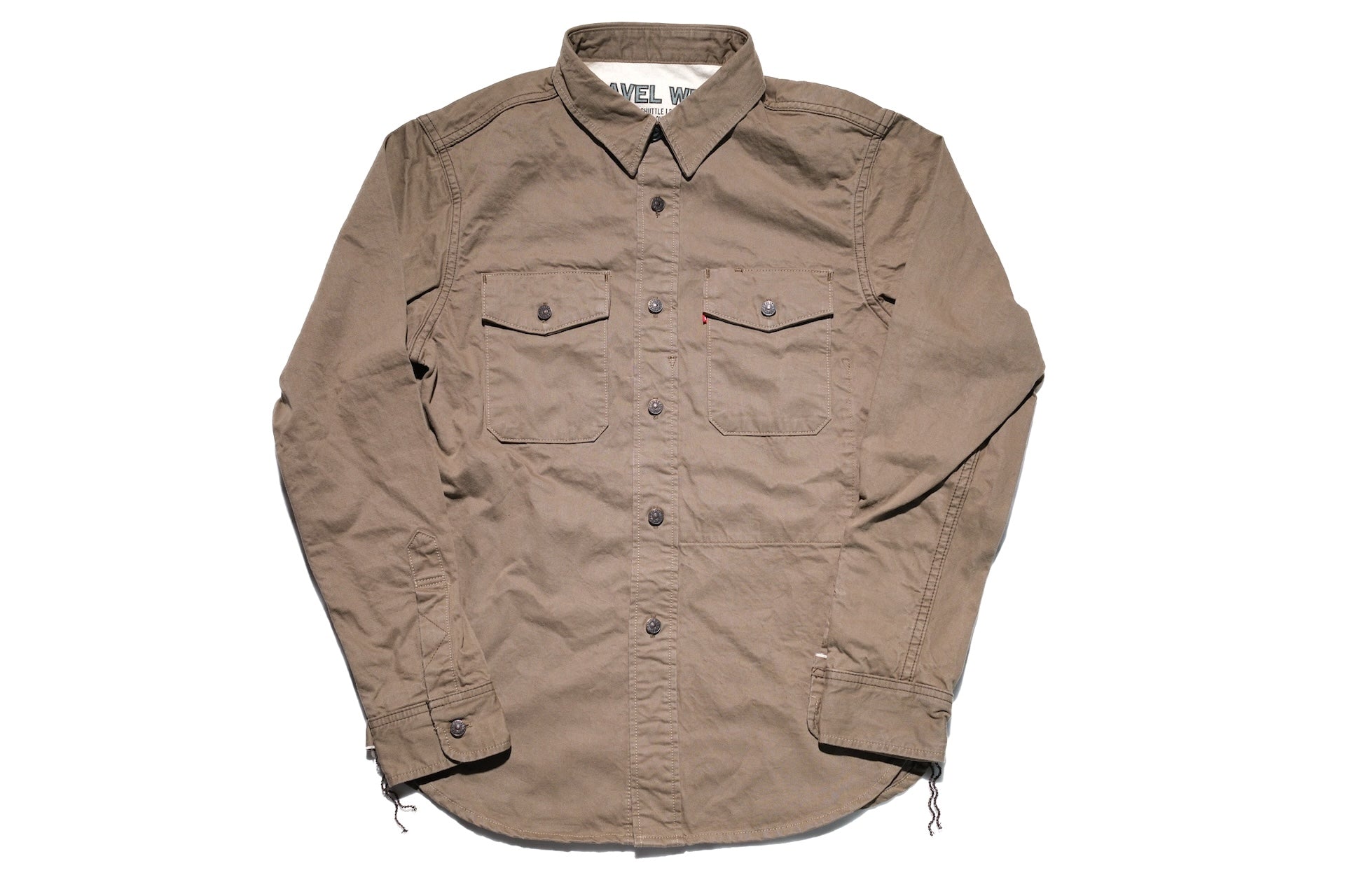 UES 9.5oz Selvage Duck Canvas Travelling Shirt (Vintage Olive)