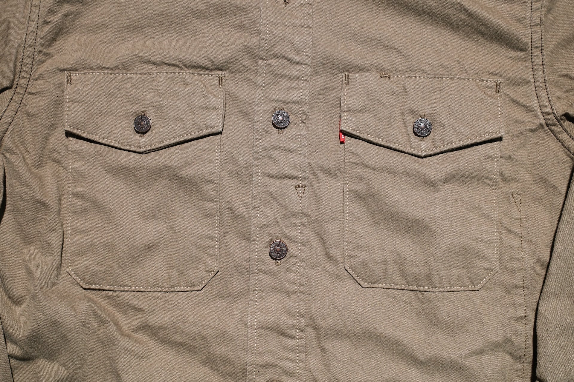 UES 9.5oz Selvage Duck Canvas Travelling Shirt (Vintage Olive)