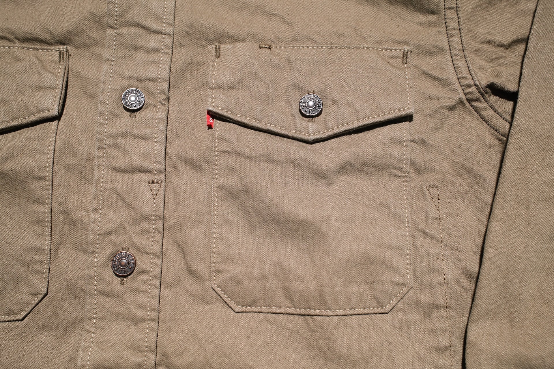 UES 9.5oz Selvage Duck Canvas Travelling Shirt (Vintage Olive)