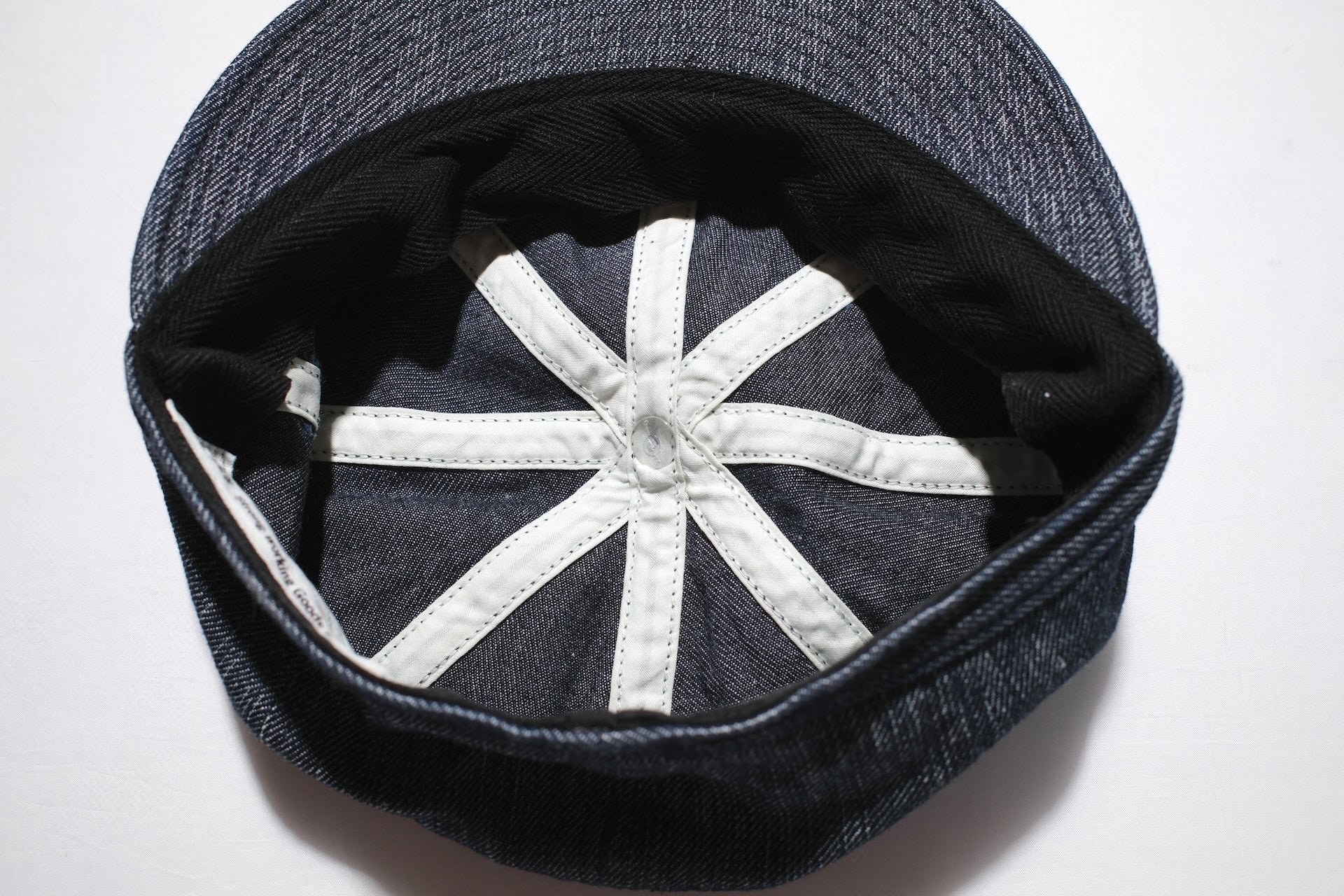 UES 11.5oz Indigo Denim "Newsboy" Cap