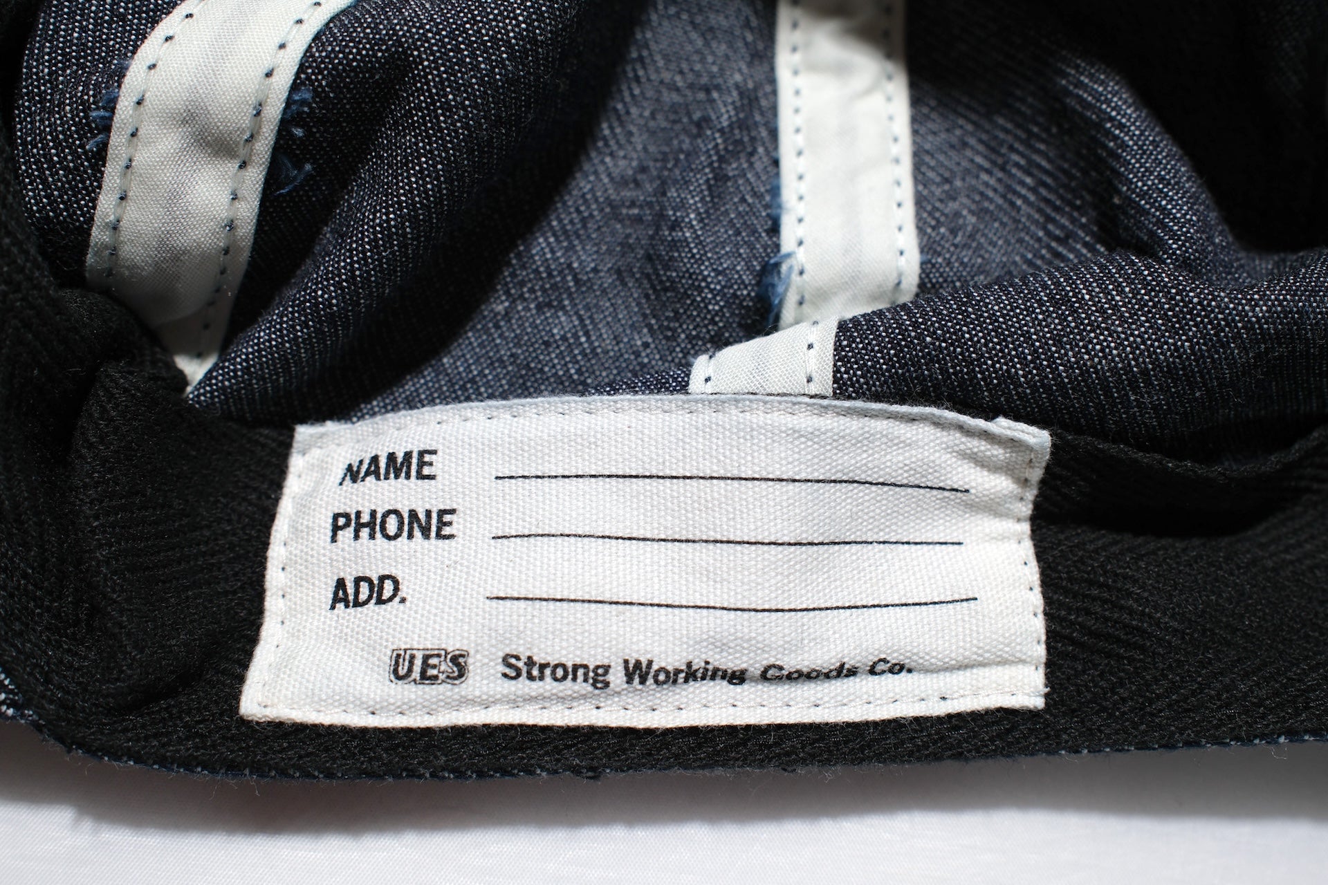 UES 11.5oz Indigo Denim "Newsboy" Cap