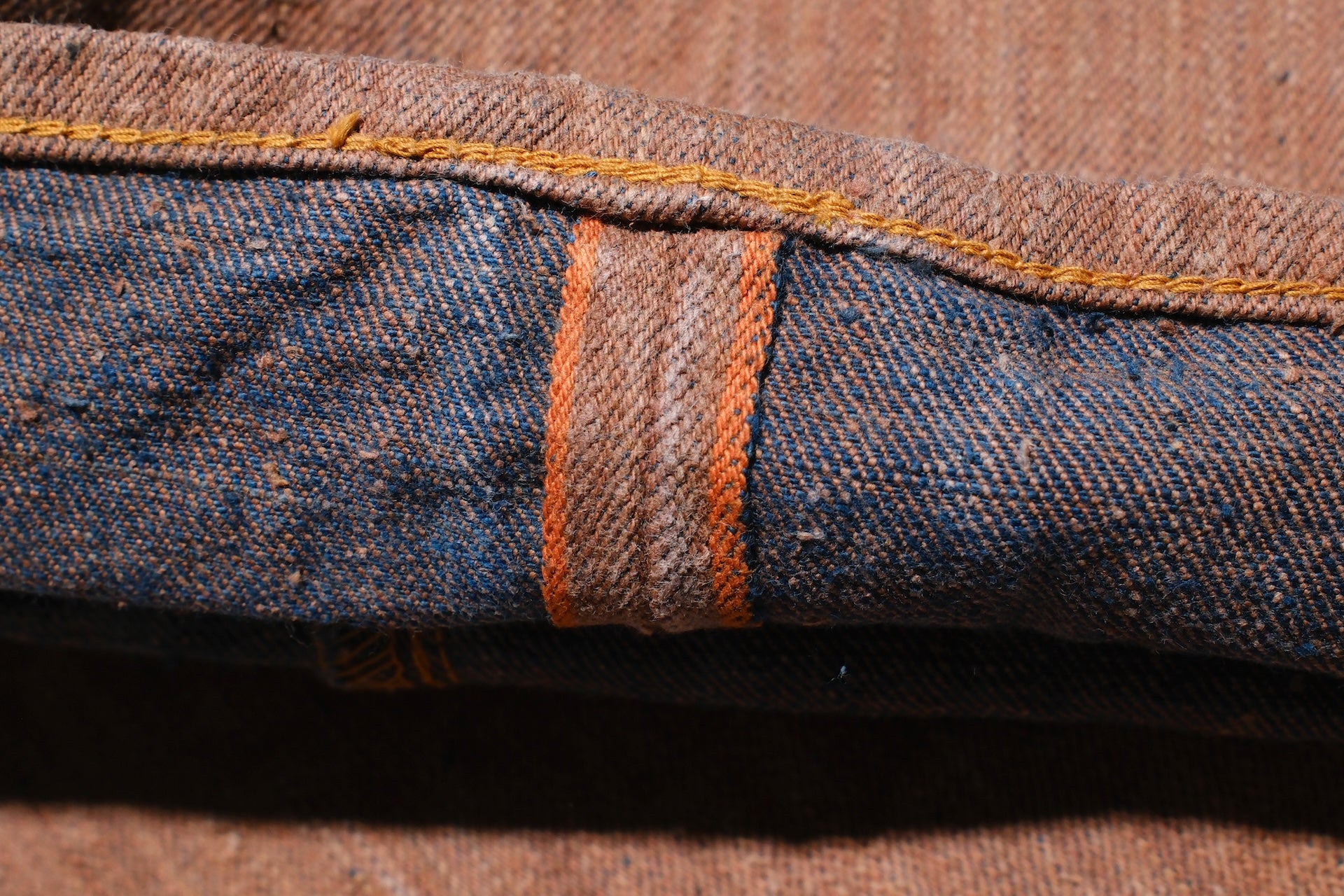 Graph Zero 13oz “Kakishibu x Natural Indigo” Neppy-Slub Denim (Classic Straight fit)