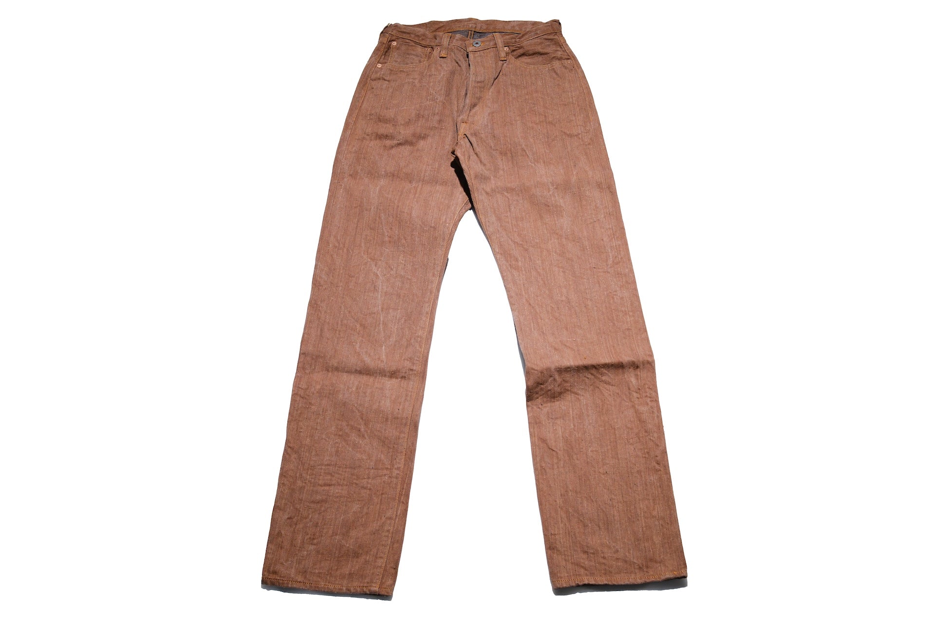 Graph Zero 13oz “Kakishibu x Natural Indigo” Neppy-Slub Denim (Classic Straight fit)