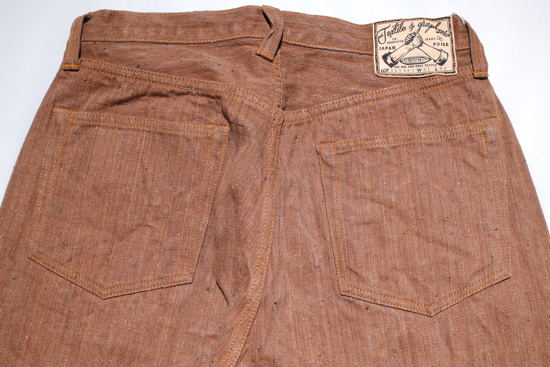 Graph Zero 13oz “Kakishibu x Natural Indigo” Neppy-Slub Denim (Classic Straight fit)