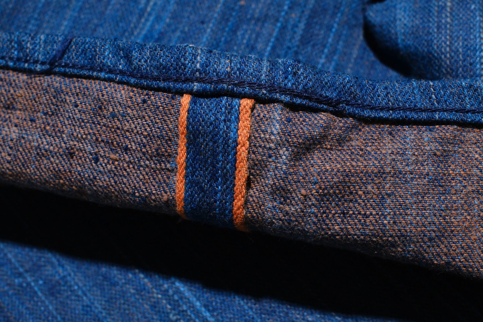 Graph Zero 13oz “Natural Indigo X Kakishibu” Vertical-Slub Denim (Classic Straight fit)