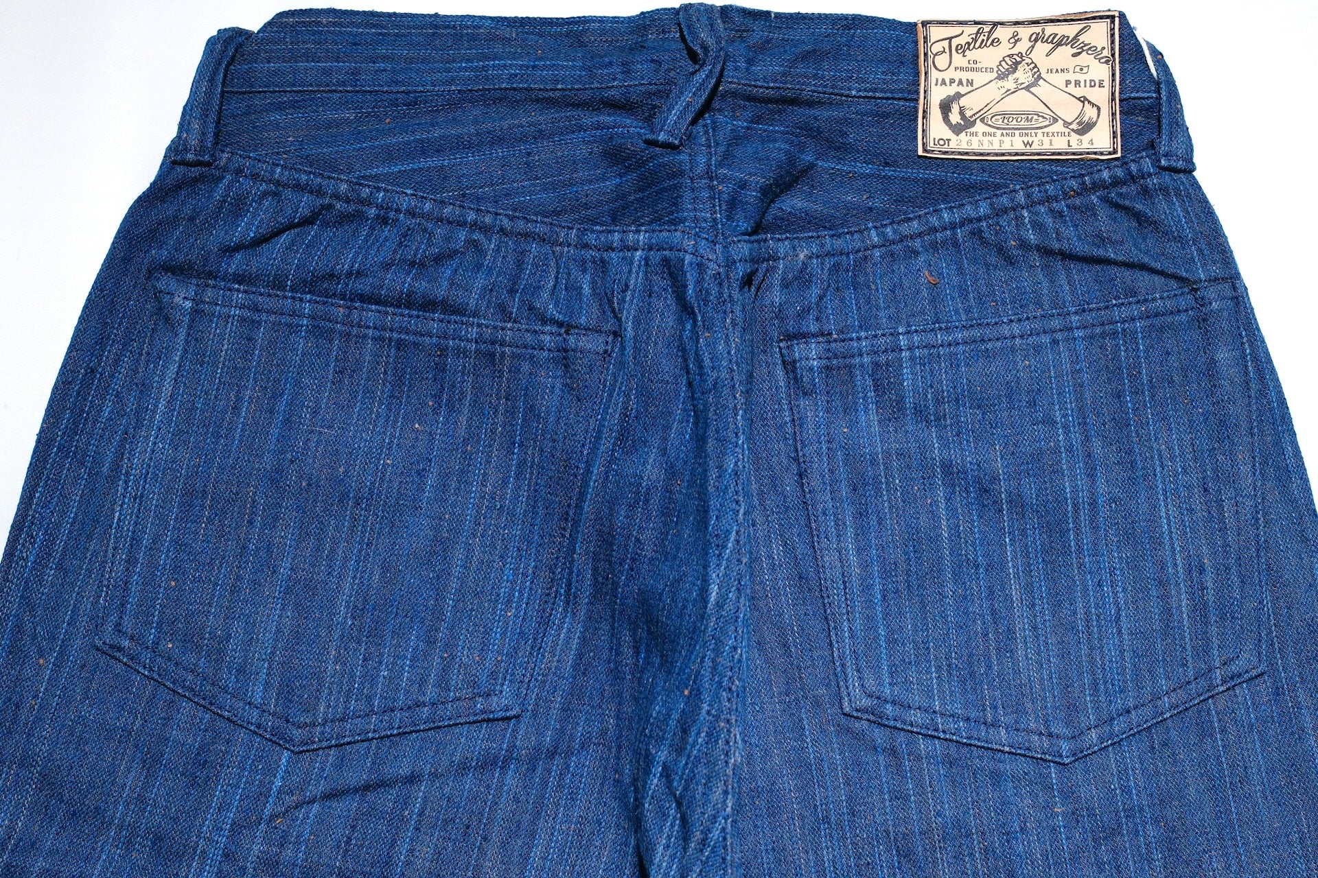 Graph Zero 13oz “Natural Indigo X Kakishibu” Vertical-Slub Denim (Classic Straight fit)