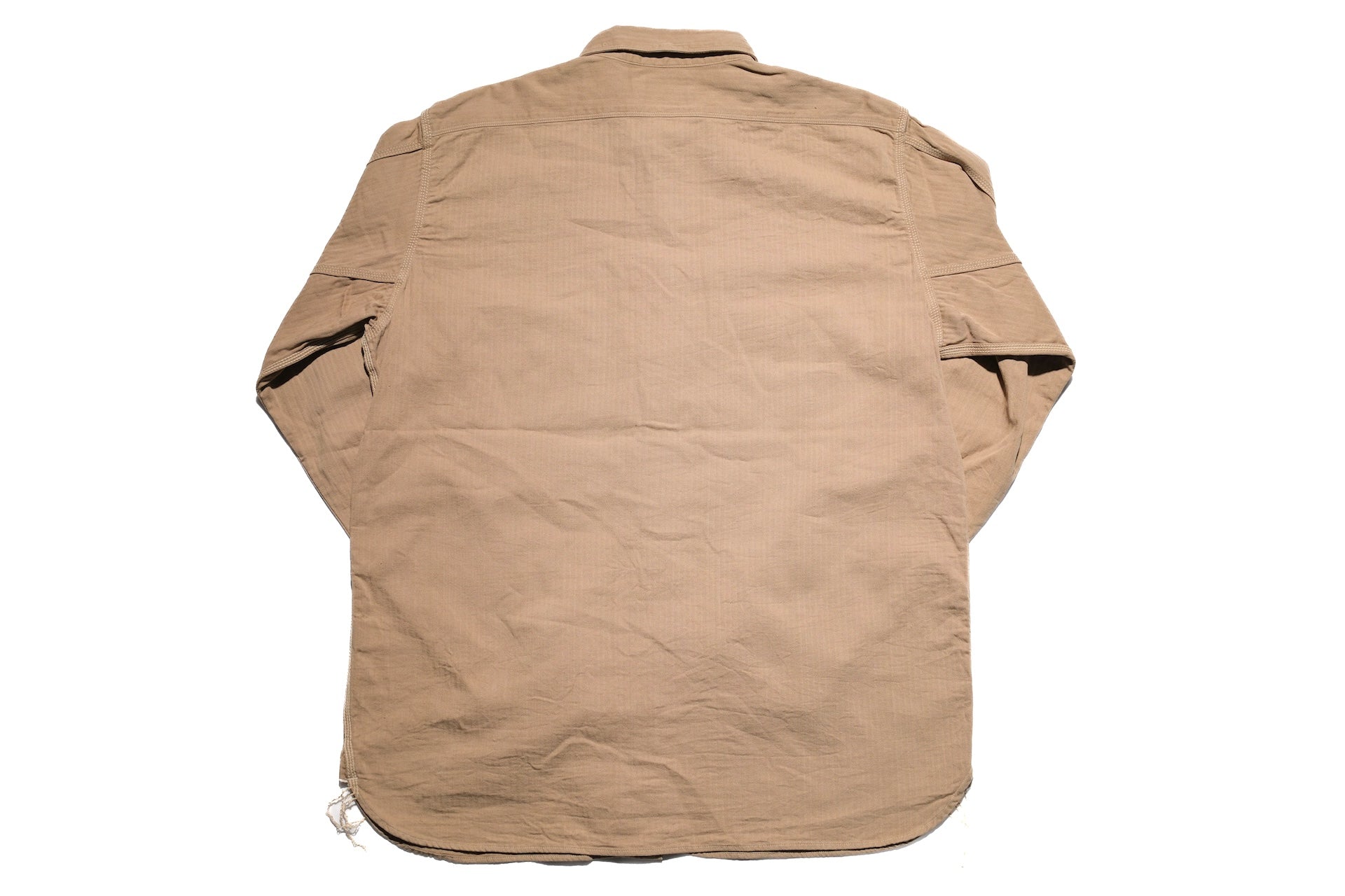 Samurai 6oz Selvage Herringbone Twill Workshirt (Beige)