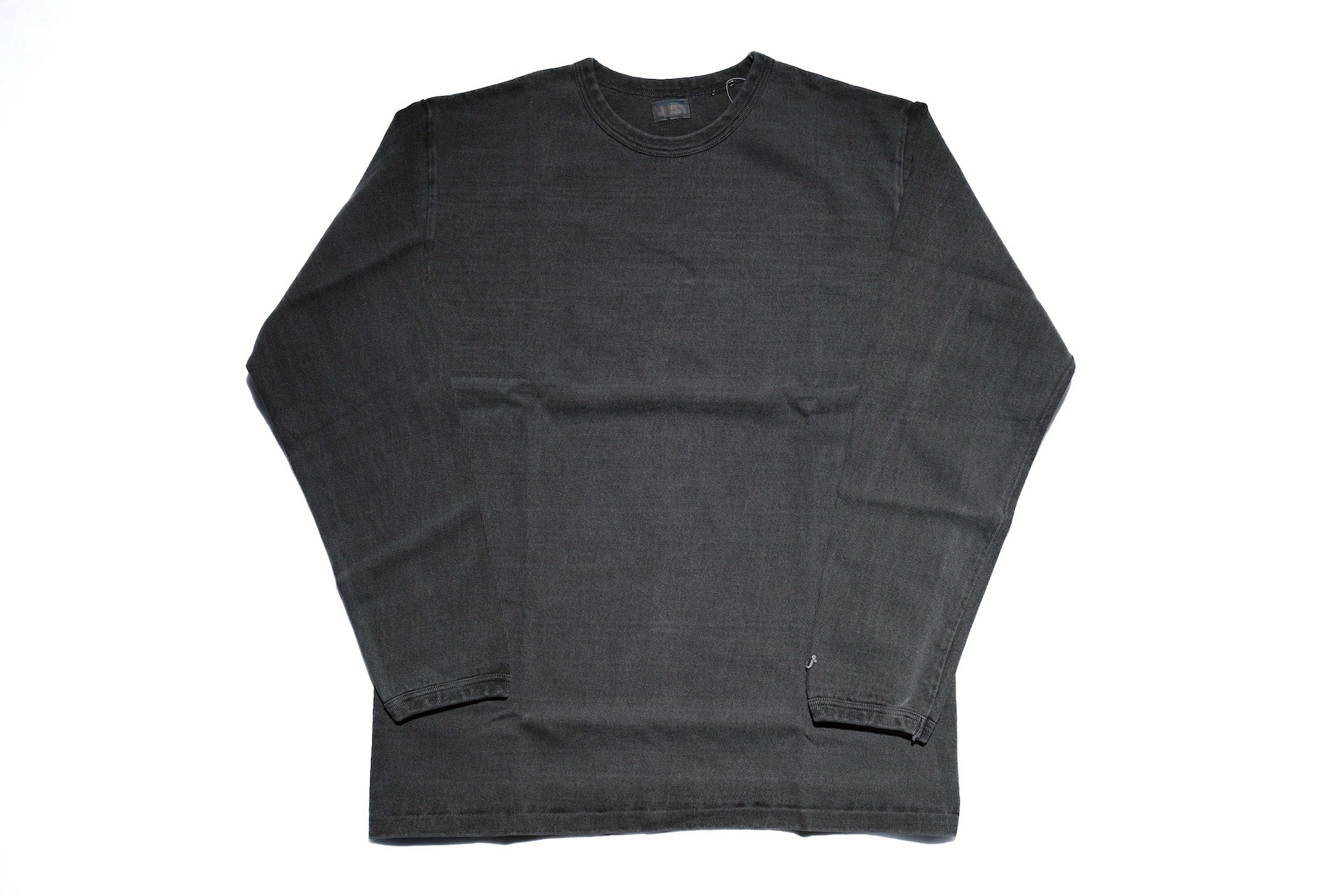 Dubble Works 9oz "Ultra-Heavy Pigment Dyed" Loopwheeled L/S Tee (Sumi Black)