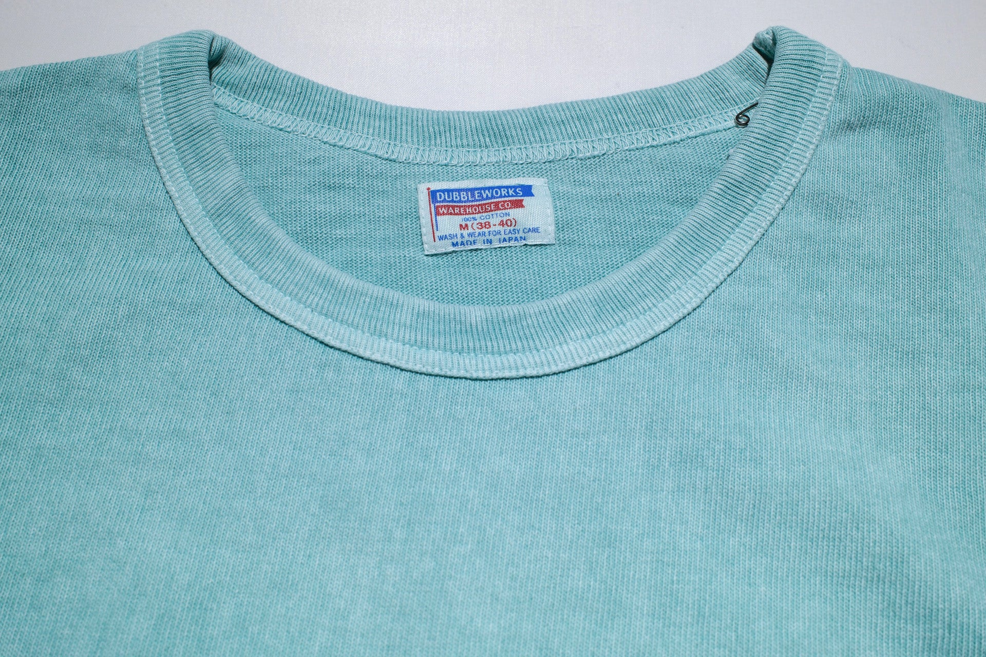 Dubble Works 9oz "Ultra-Heavy Pigment Dyed" Loopwheeled L/S Tee (Turquoise)