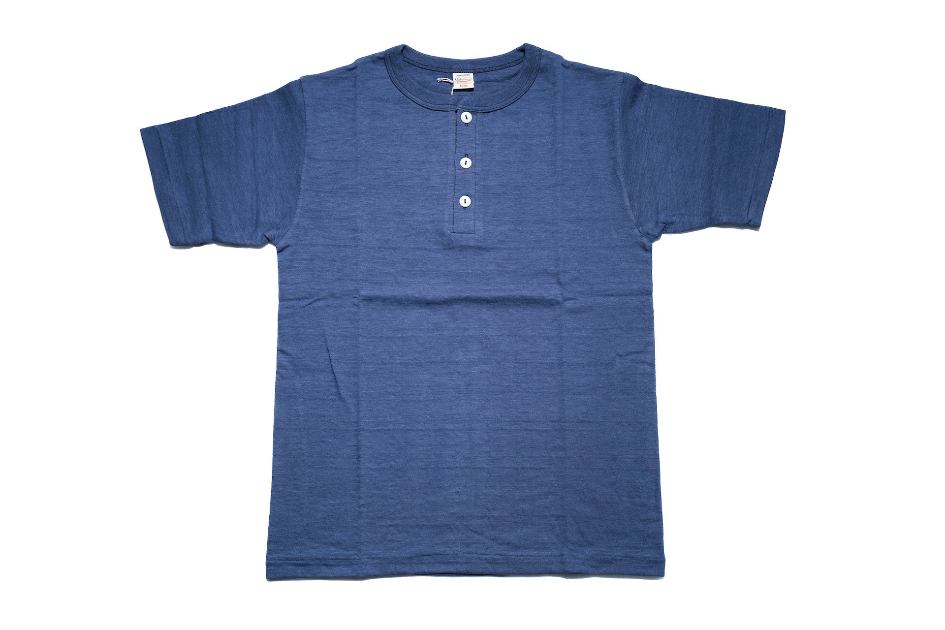 Warehouse 5.5oz "Bamboo Textured" Henley Tee (Fade Blue)