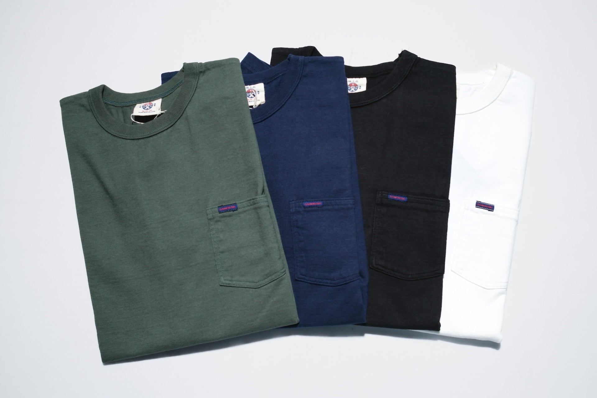 Samurai 8.5oz Loopwheeled "Overseas-Edition" Pocket Tee (Moss Green)