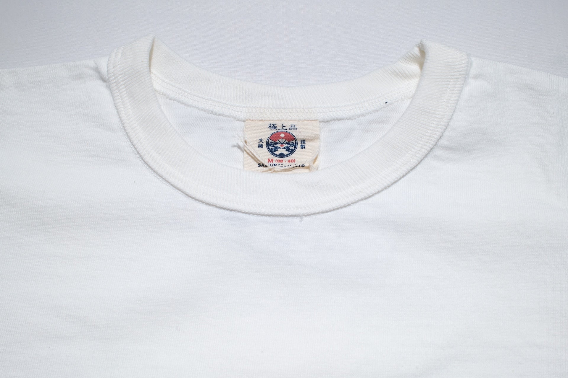 Samurai 8.5oz Loopwheeled "Overseas-Edition" Pocket Tee (White)