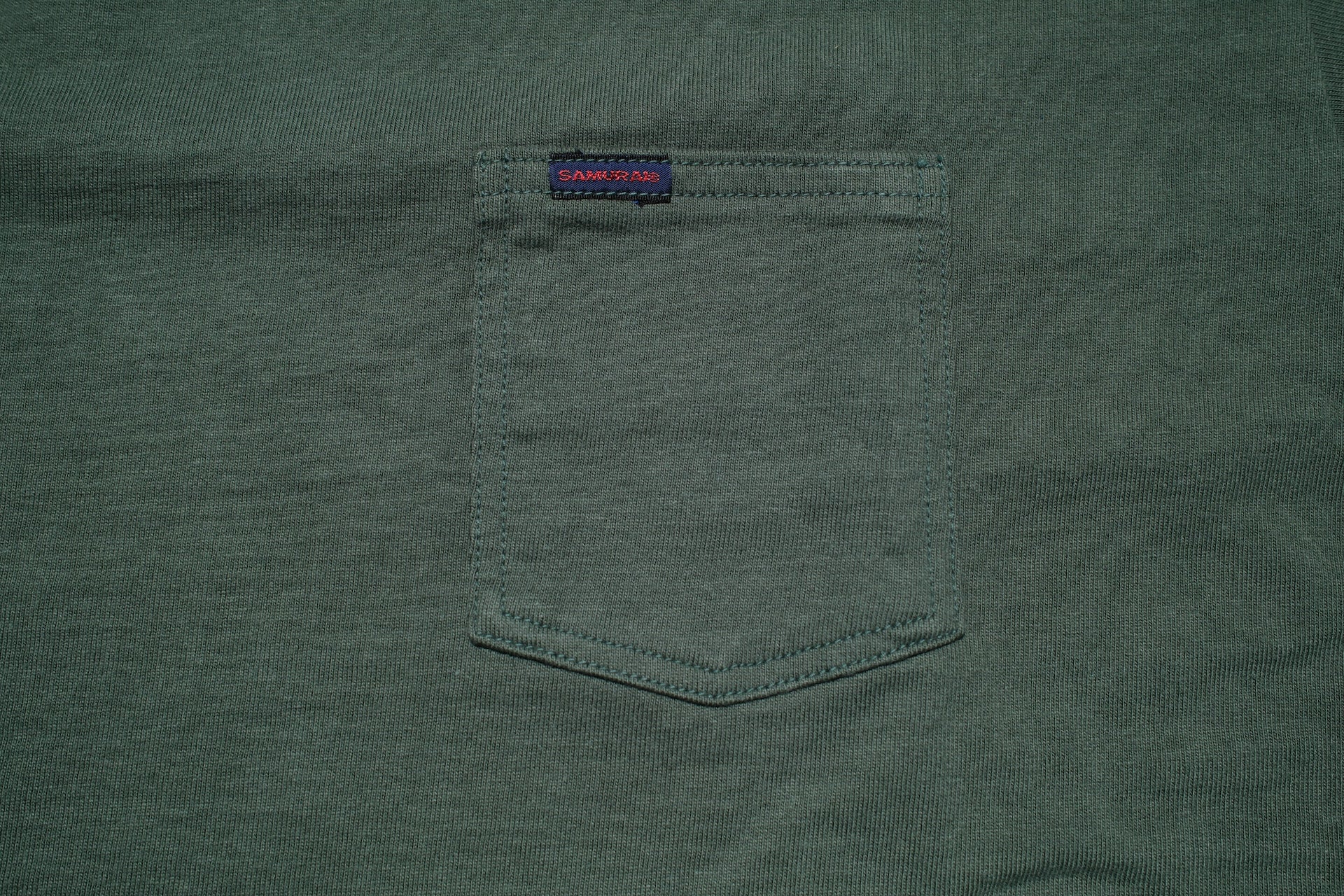 Samurai 8.5oz Loopwheeled "Overseas-Edition" Pocket Tee (Moss Green)