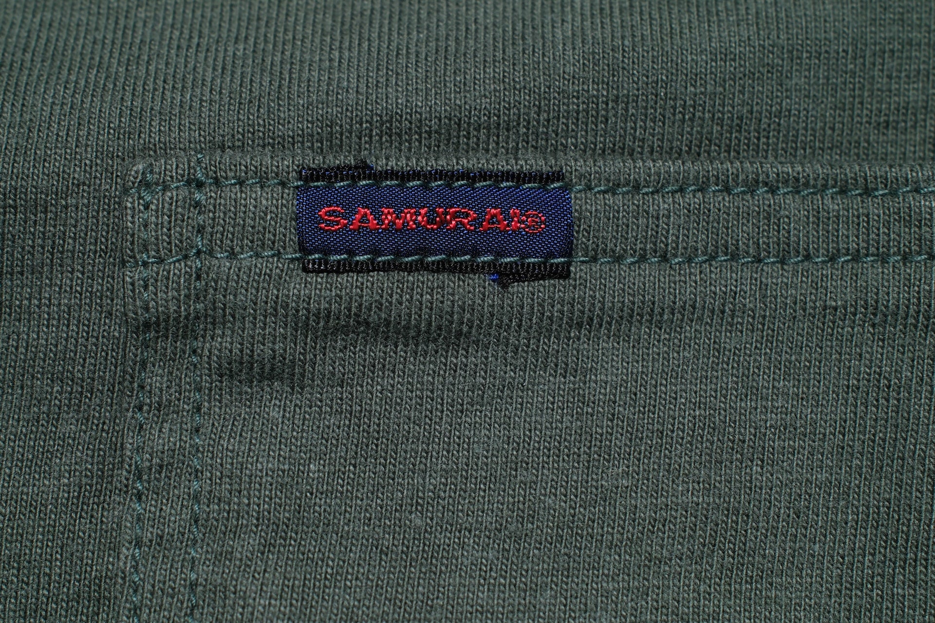 Samurai 8.5oz Loopwheeled "Overseas-Edition" Pocket Tee (Moss Green)