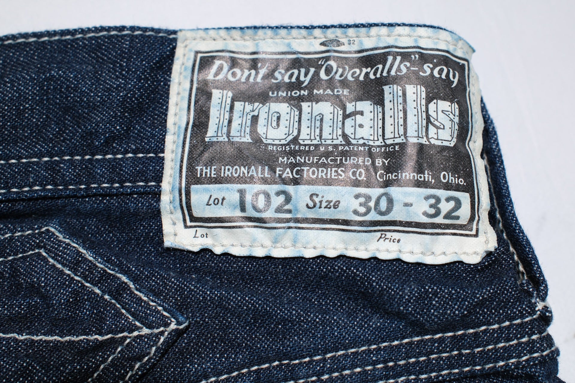 Freewheelers 10oz Lot. 102 "Ironalls" Denim Overalls (Indigo)