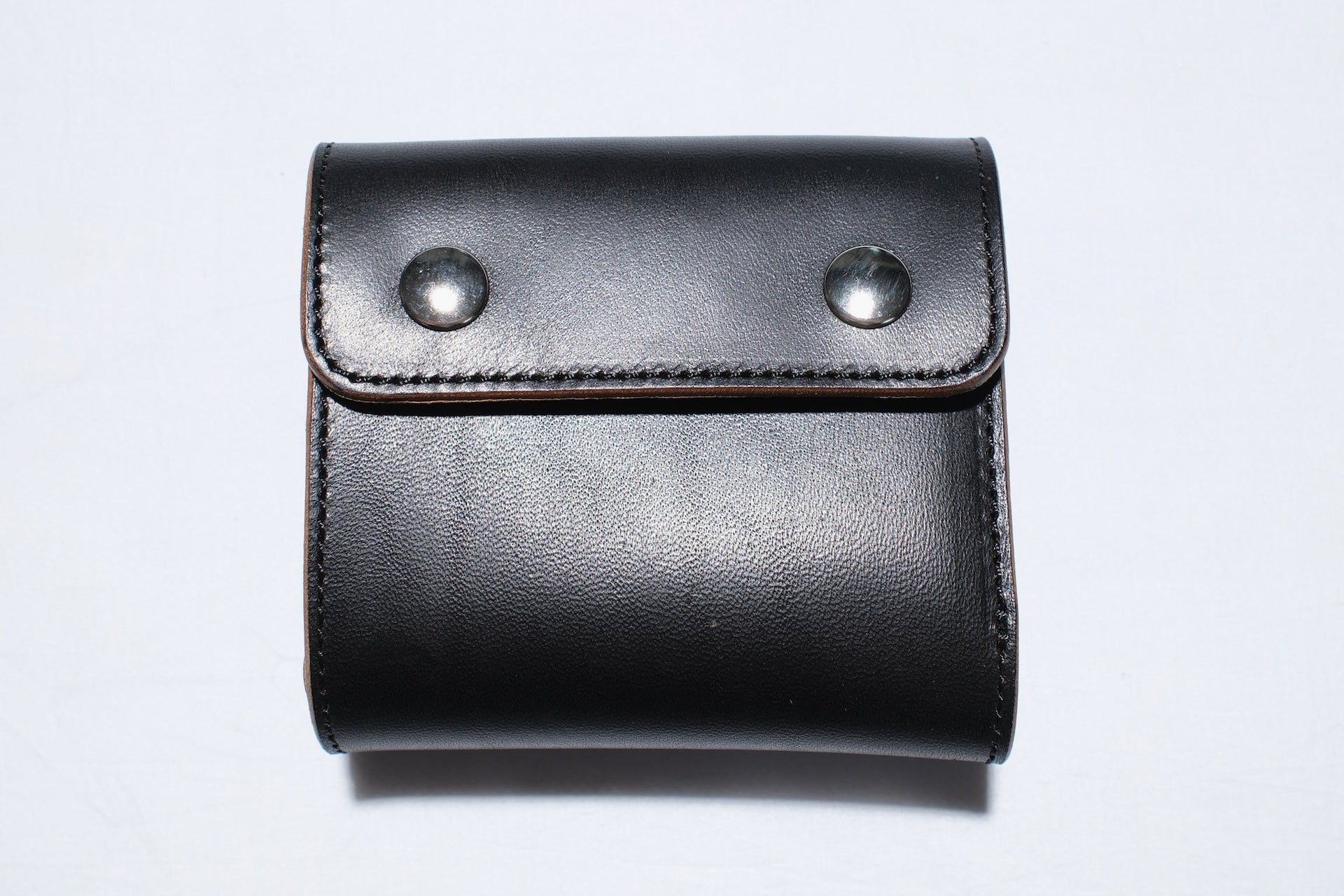 Inception by Accel Co. Horsebutt Short Trucker Wallet (Black Tea-core)