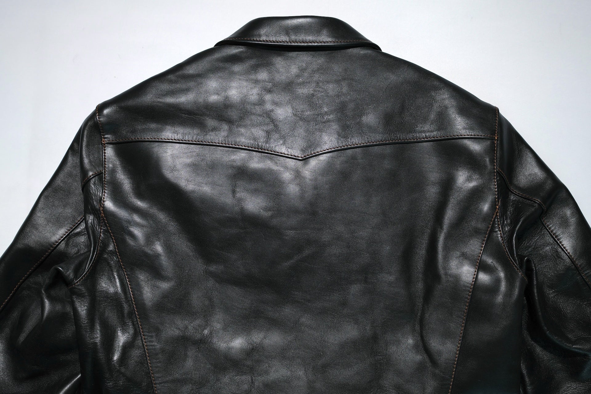 The Flat Head 'Ultimate' Horsehide 40s Single Riders Jacket (Black Tea-cored)