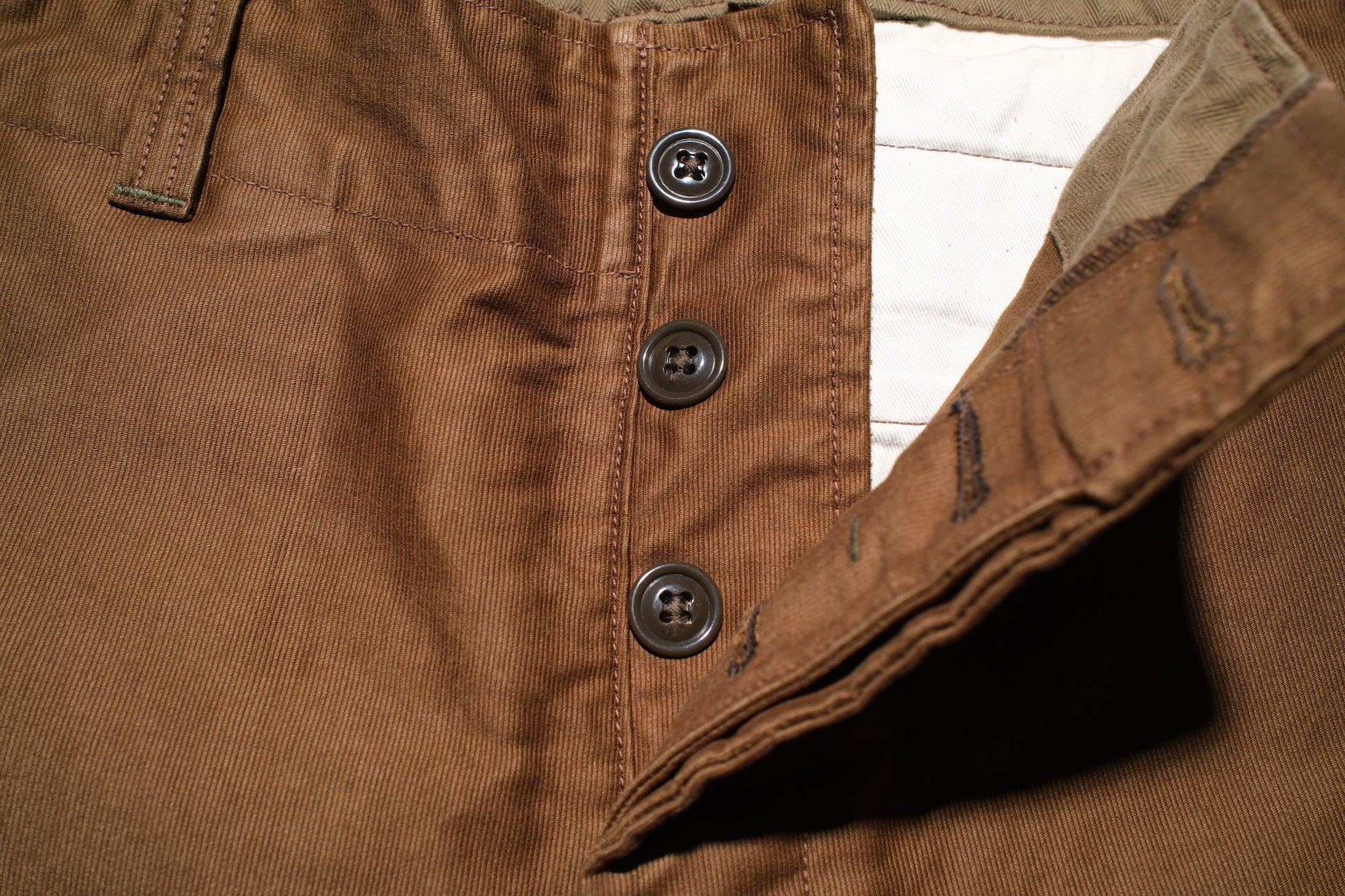 Freewheelers Heavyweight Jungle Cloth "S-8 Aviators' Trousers" (Sepia Brown)