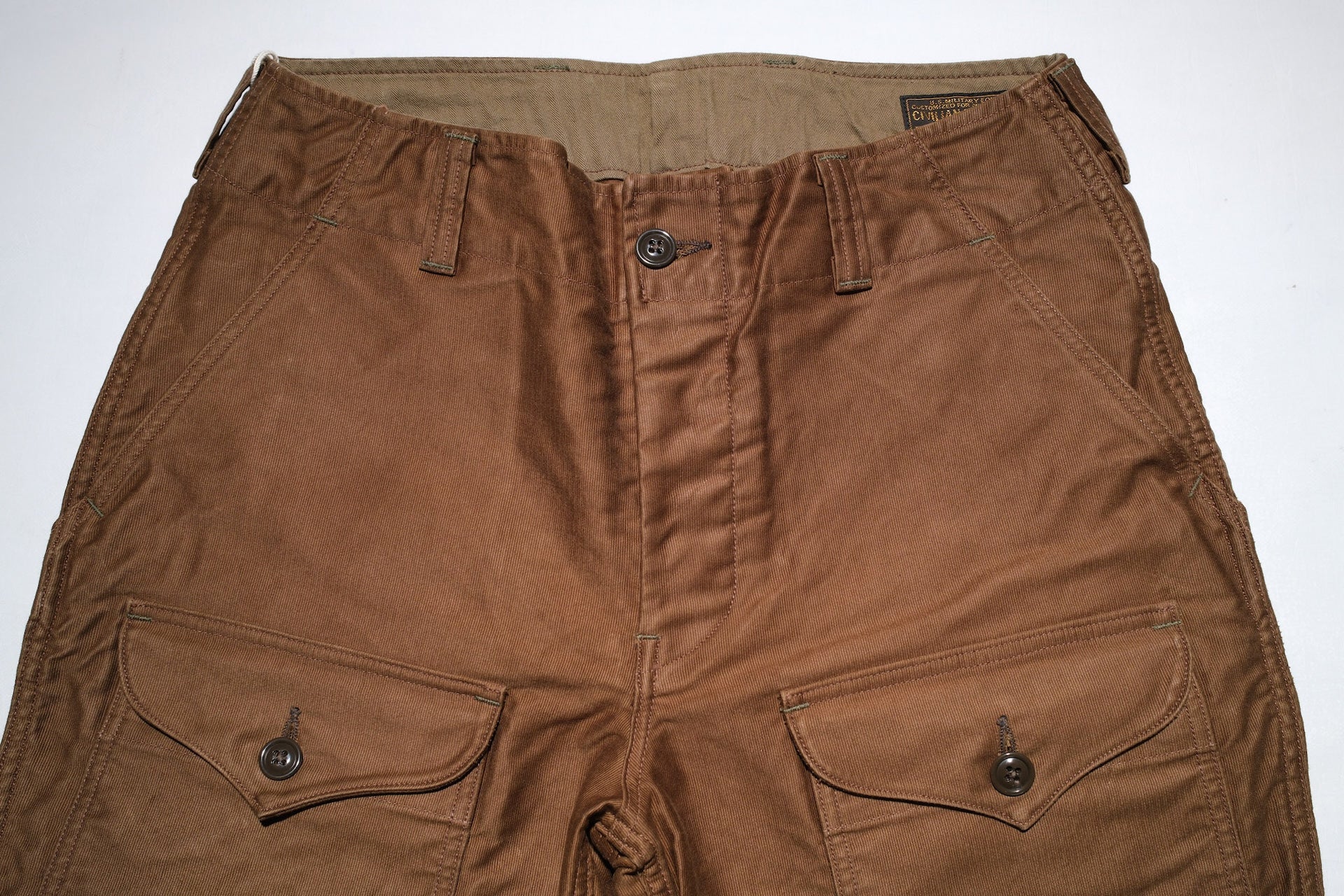Freewheelers Heavyweight Jungle Cloth "S-8 Aviators' Trousers" (Sepia Brown)