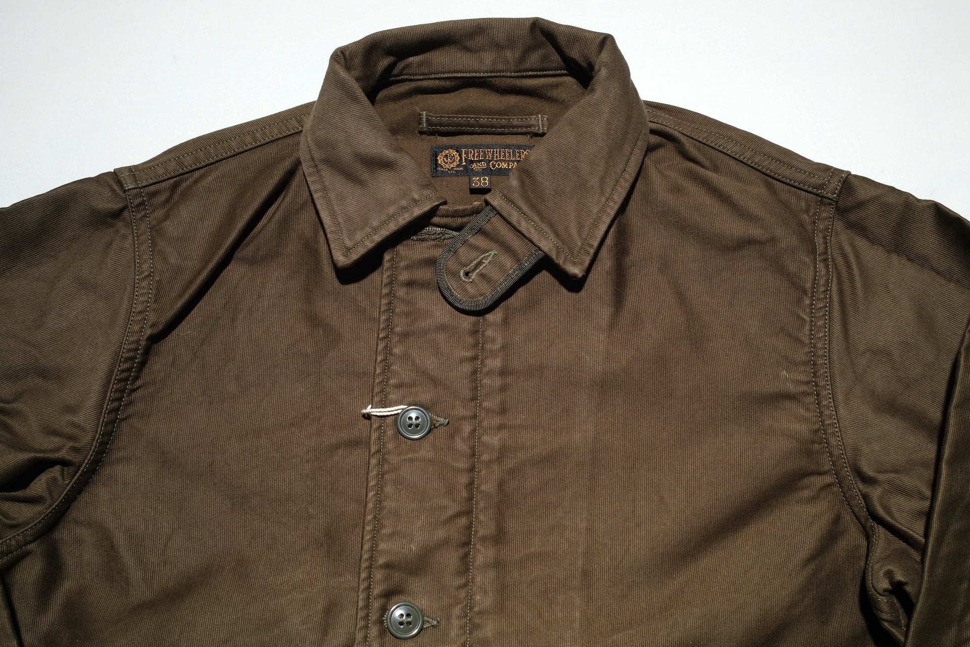 Freewheelers "Deck Worker" Jacket (Dark Khaki Green)