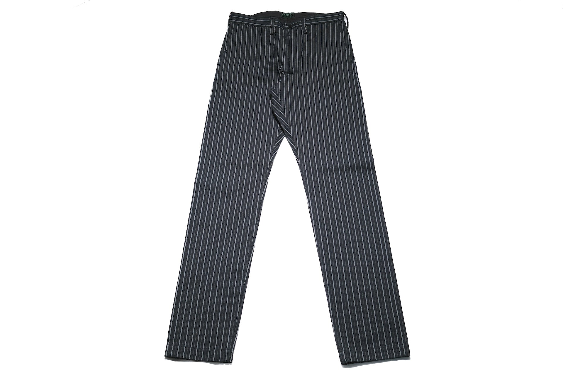 Stevenson Overall Co. "Old Glory" 12.5oz Selvage Pinstripe Chinos (Sumi Black)