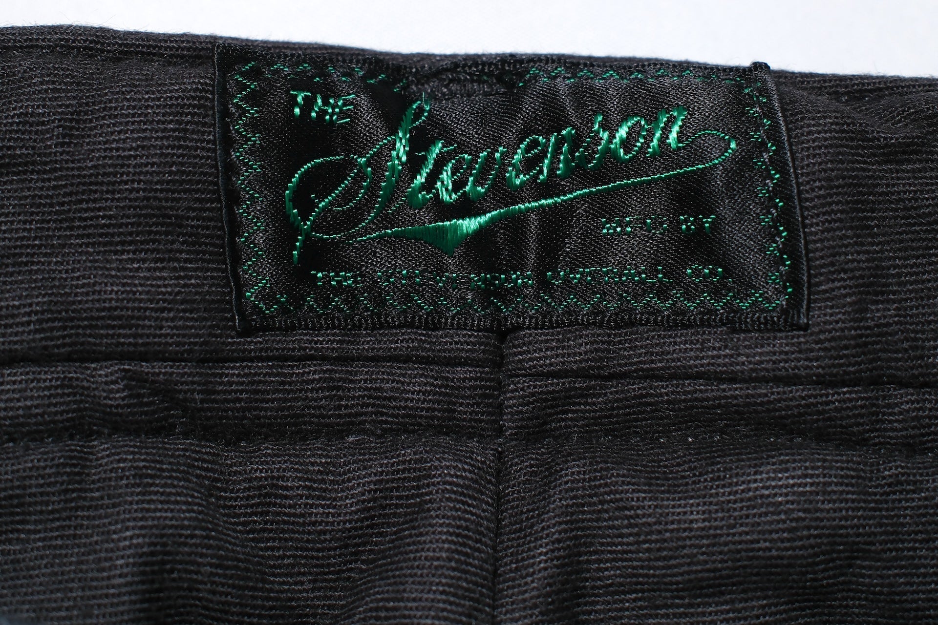 Stevenson Overall Co. "Old Glory" 12.5oz Selvage Pinstripe Chinos (Sumi Black)