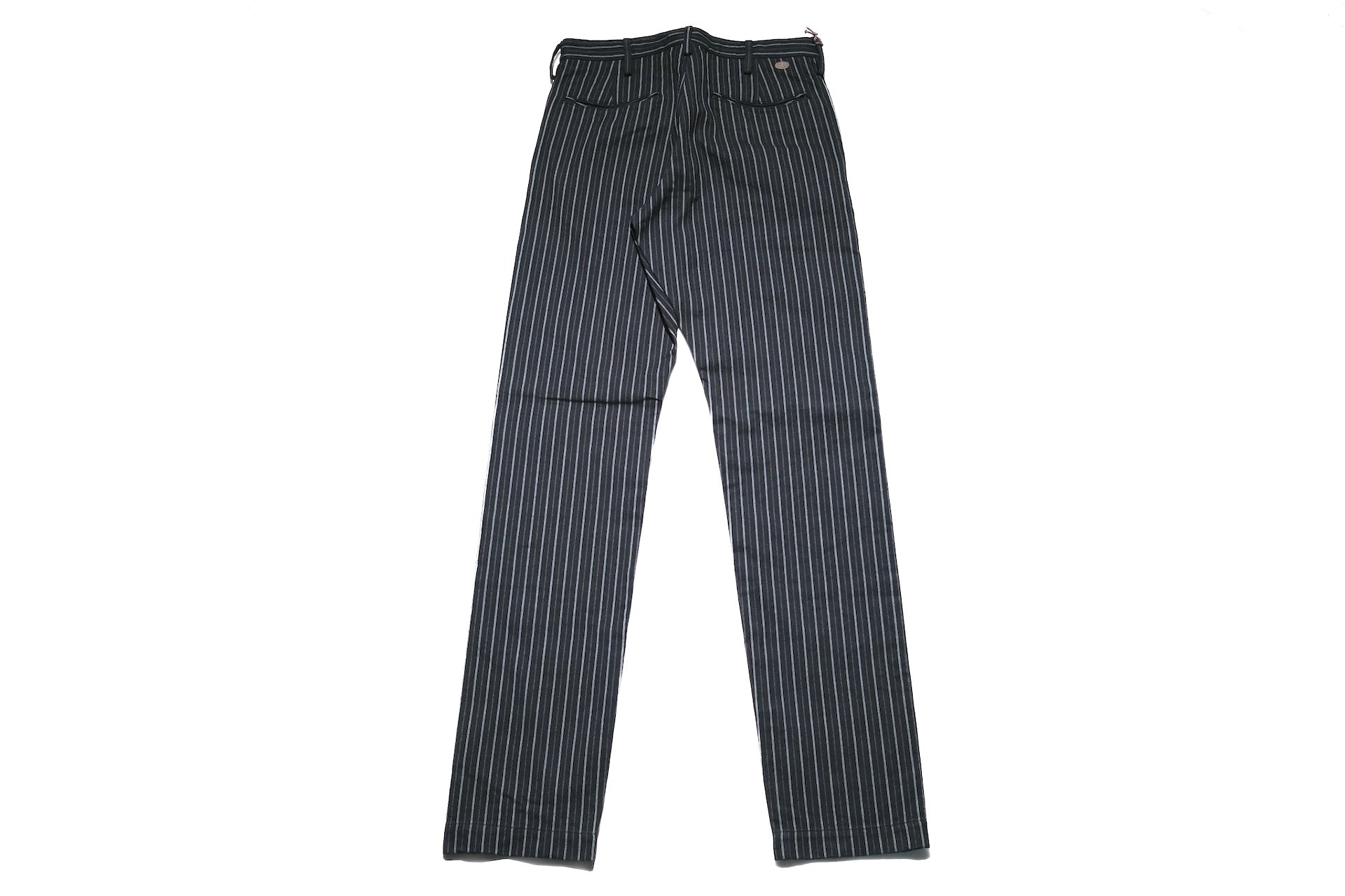 Stevenson Overall Co. "Old Glory" 12.5oz Selvage Pinstripe Chinos (Sumi Black)