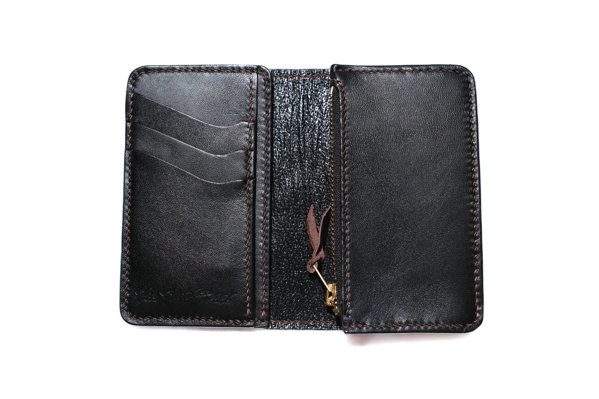 The Flat Head Horesbutt "Simplified" Mini Wallet (Black Teacore)