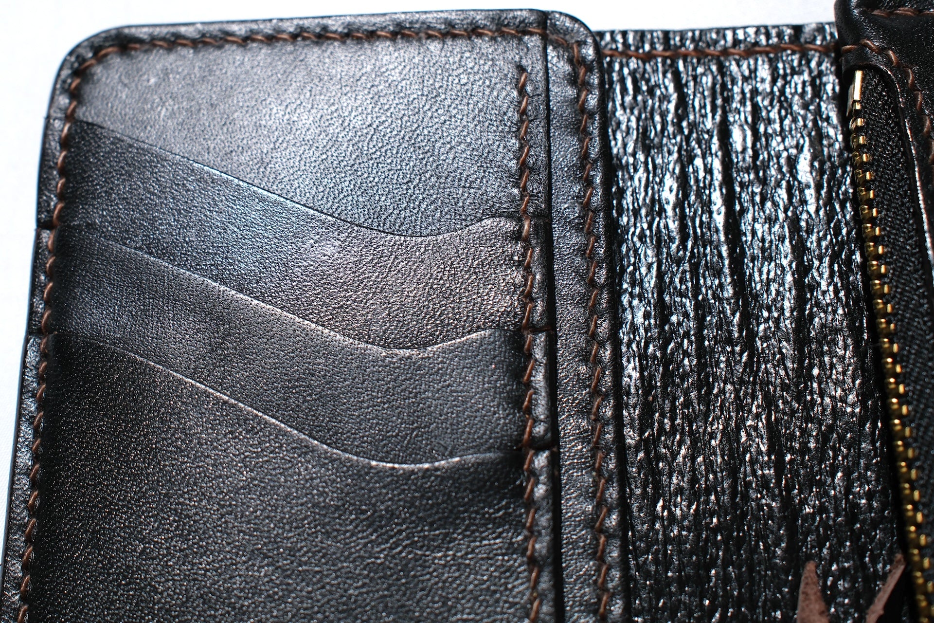 The Flat Head Horesbutt "Simplified" Mini Wallet (Black Teacore)