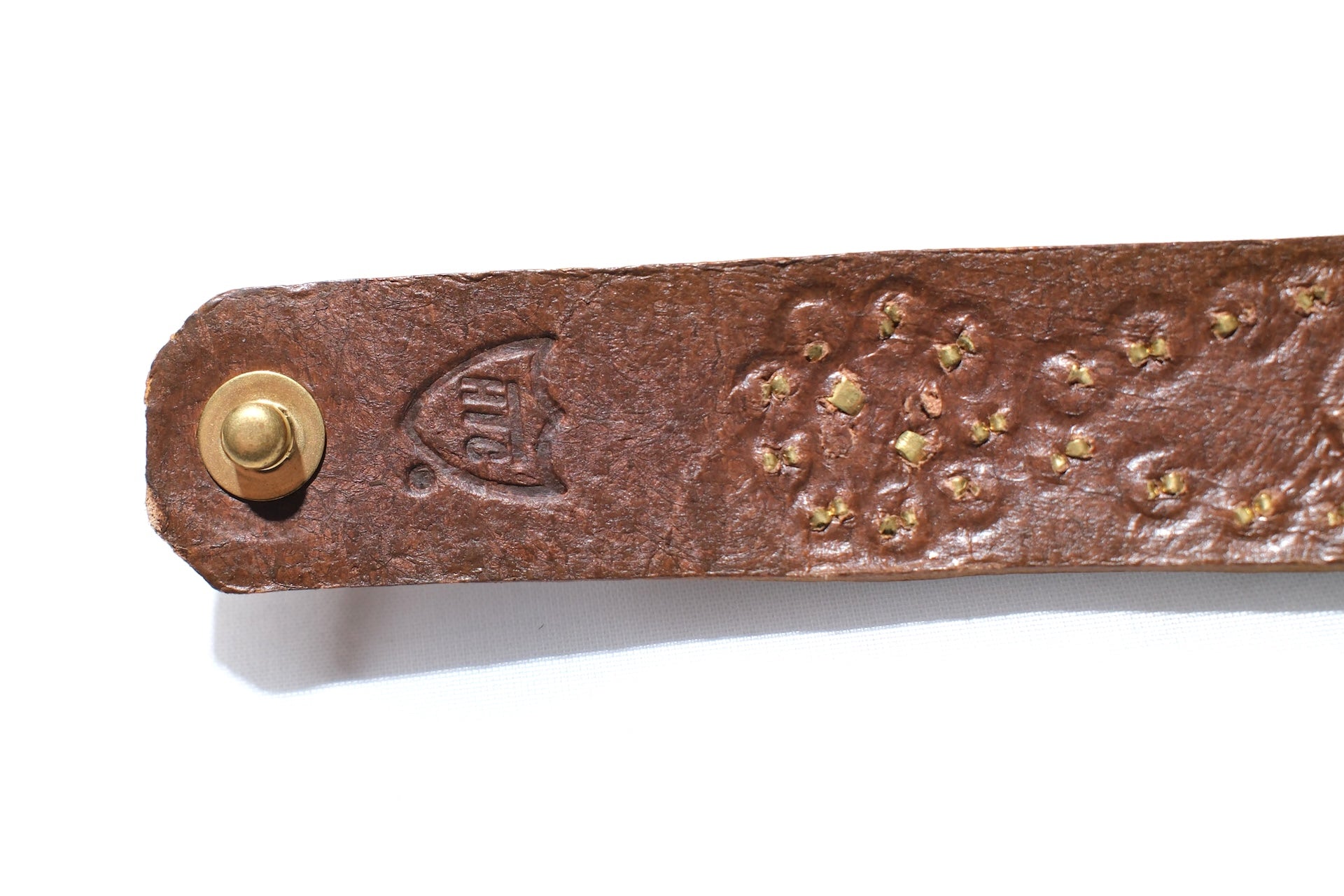 Hollywood Trading Company "Silent Watcher" Single Cuff with Turquoise (Light Brown Tea-core)