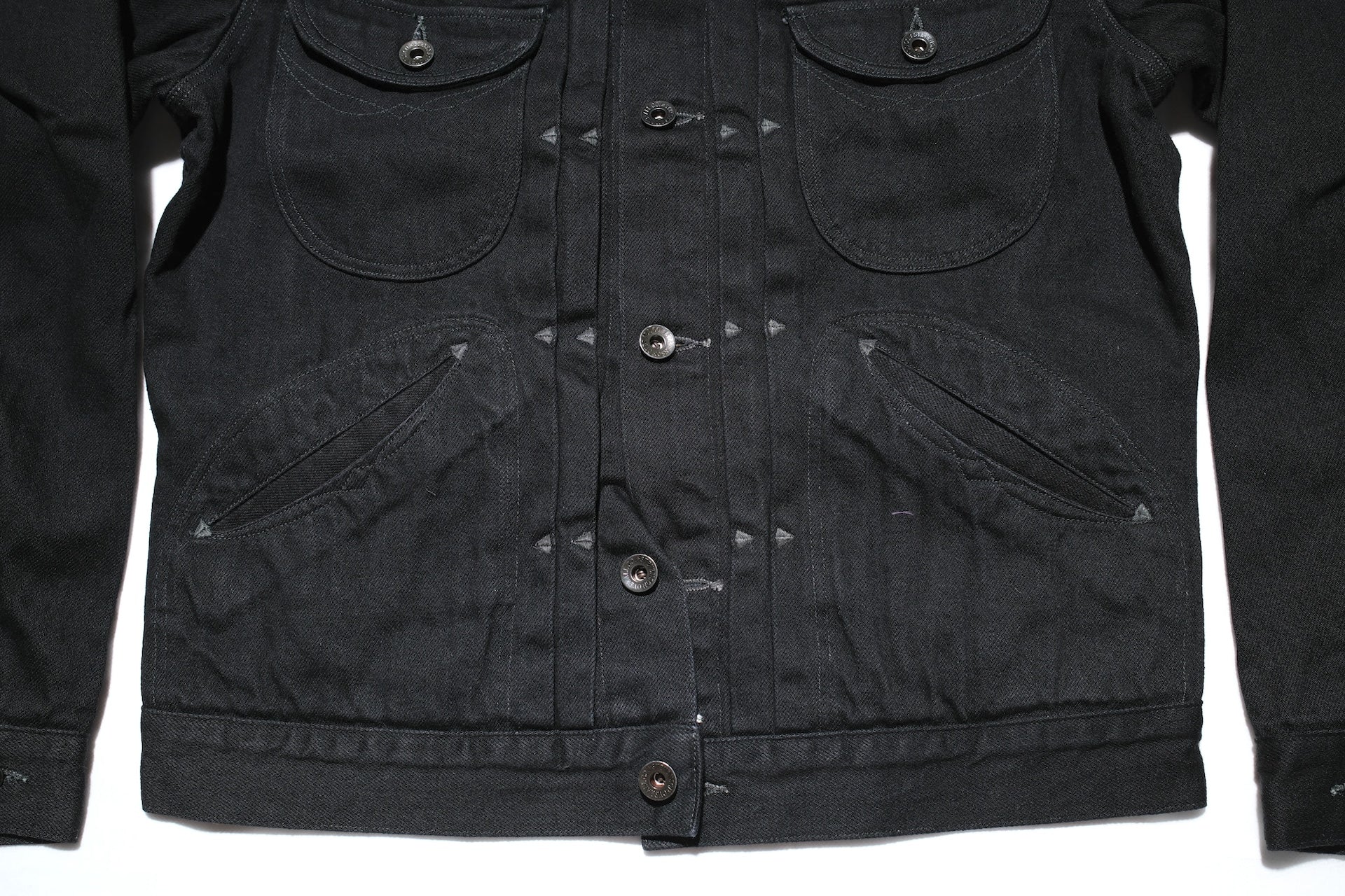 Stevenson Overall Co. "Stockman" Cowboy Jacket (Black Denim)