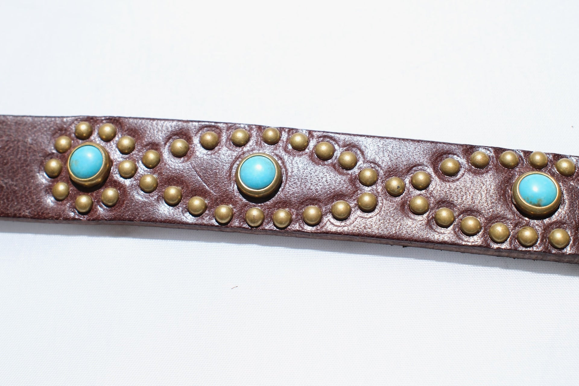 Hollywood Trading Company "Silent Watcher" Single Cuff with Turquoise (Dark Brown Tea-core)