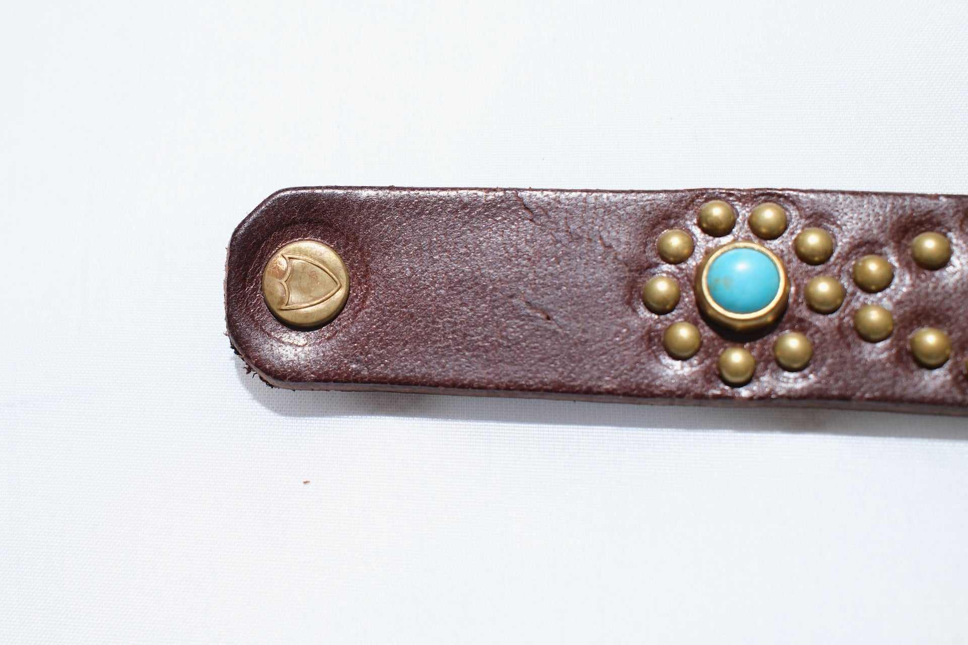 Hollywood Trading Company "Silent Watcher" Single Cuff with Turquoise (Dark Brown Tea-core)