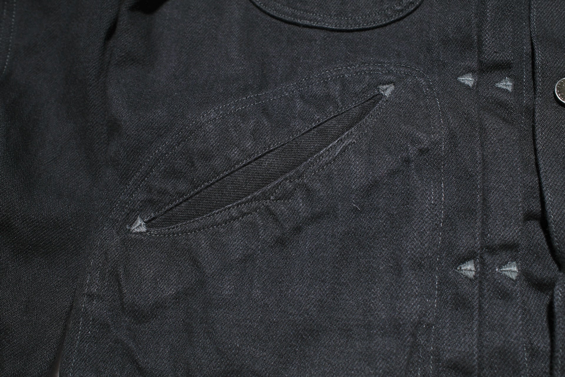 Stevenson Overall Co. "Stockman" Cowboy Jacket (Black Denim)