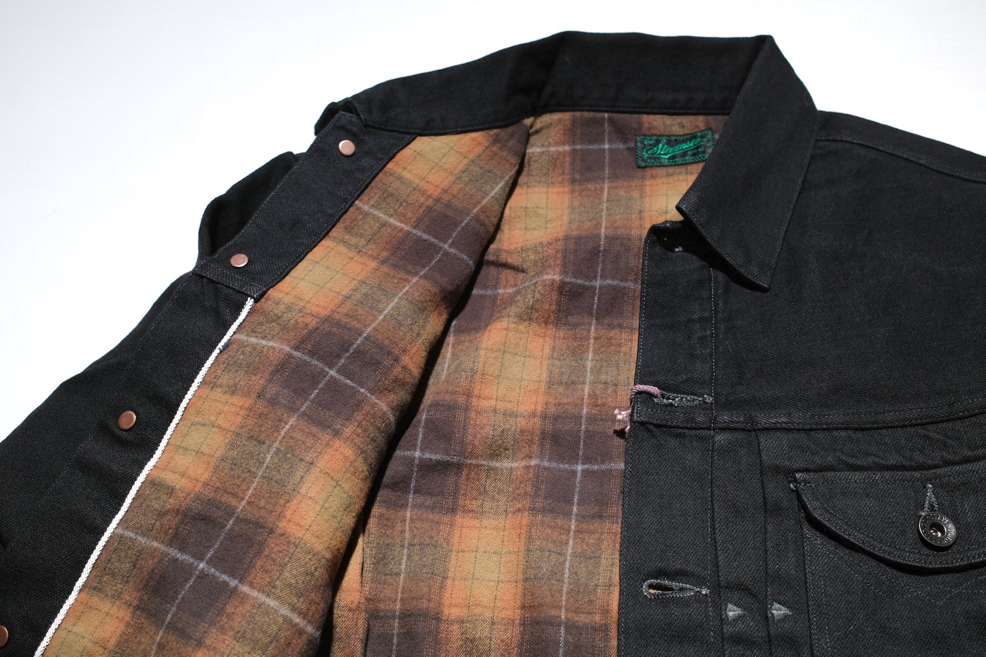 Stevenson Overall Co. "Stockman" Cowboy Jacket (Black Denim)