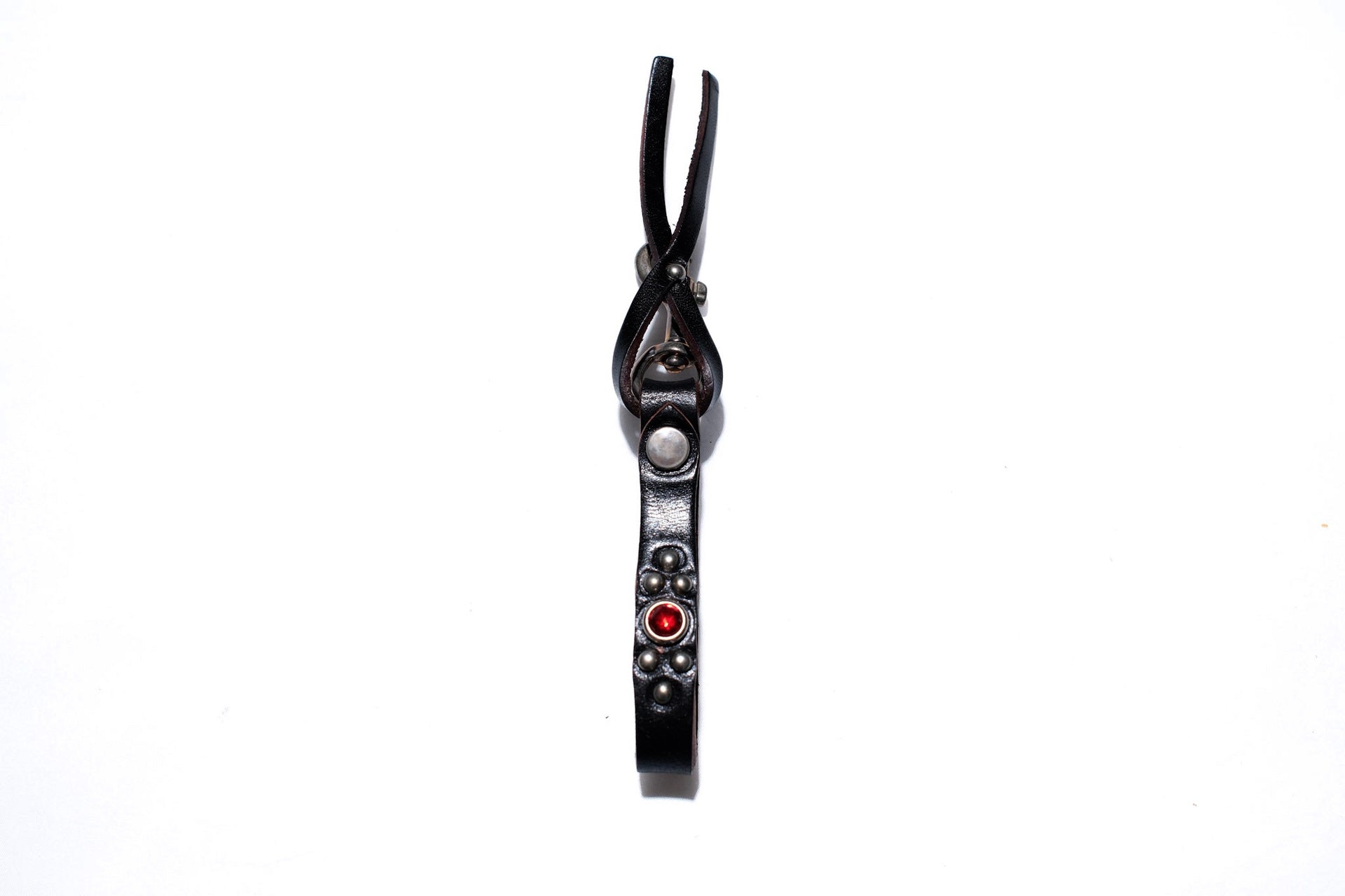 Hollywood Trading Company Snap Key Holder with Red Crystal (Black Tea-core)