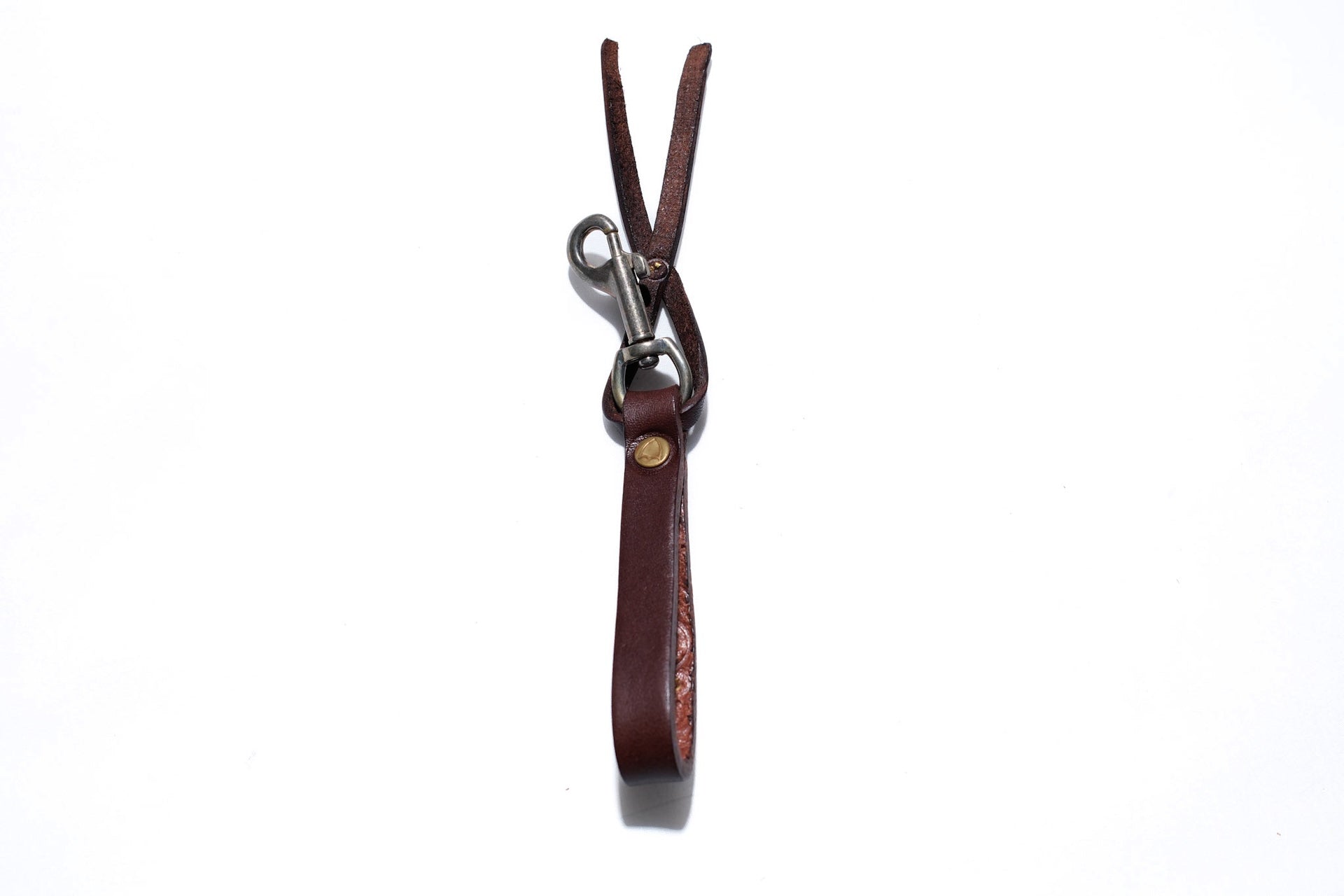 Hollywood Trading Company Snap Key Holder with Yellow Crystal (Dark Brown Tea-core)