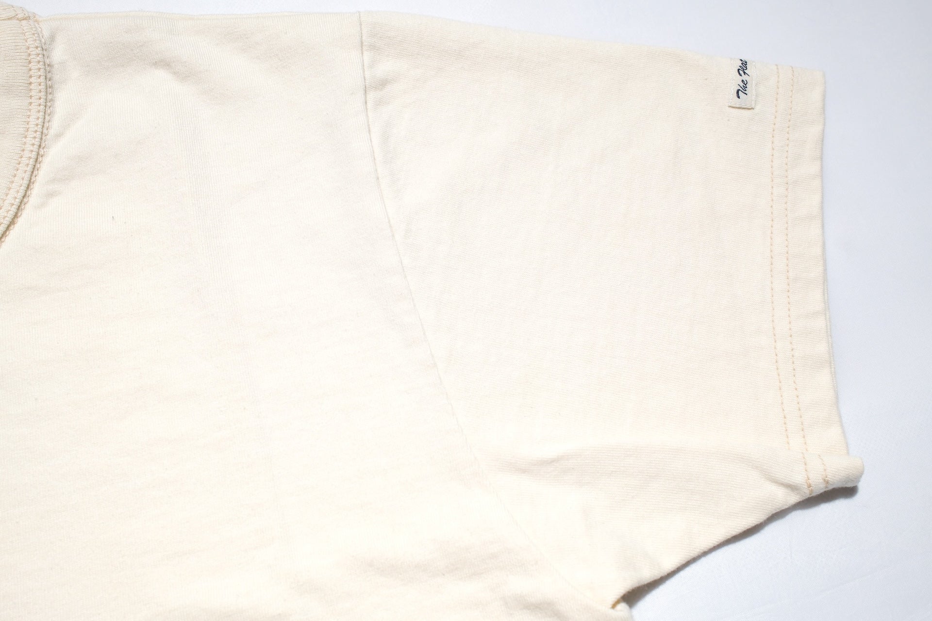 The Flat Head 24 Version 9oz Loopwheeled Plain Tee (Cream)